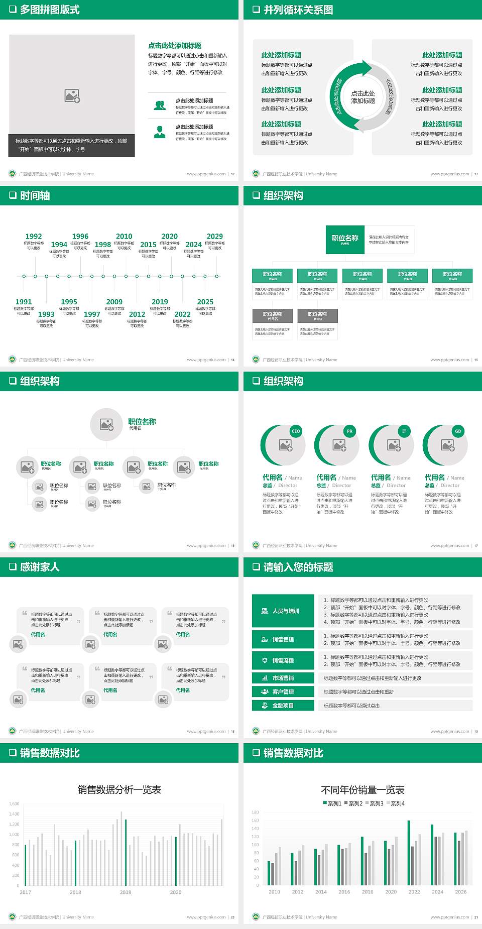 广西经贸职业技术学院PPT模板下载4:3格式幻灯片预览图3