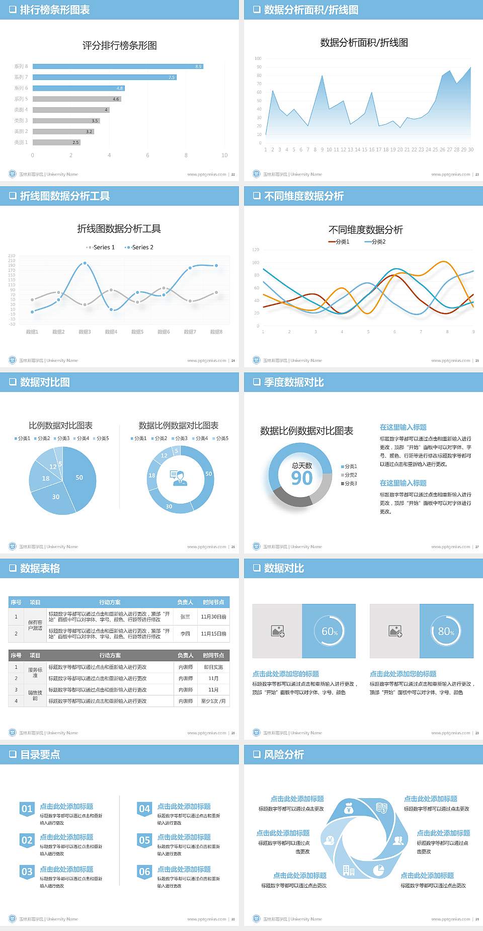 玉林师范学院PPT模板下载4:3格式幻灯片预览图4