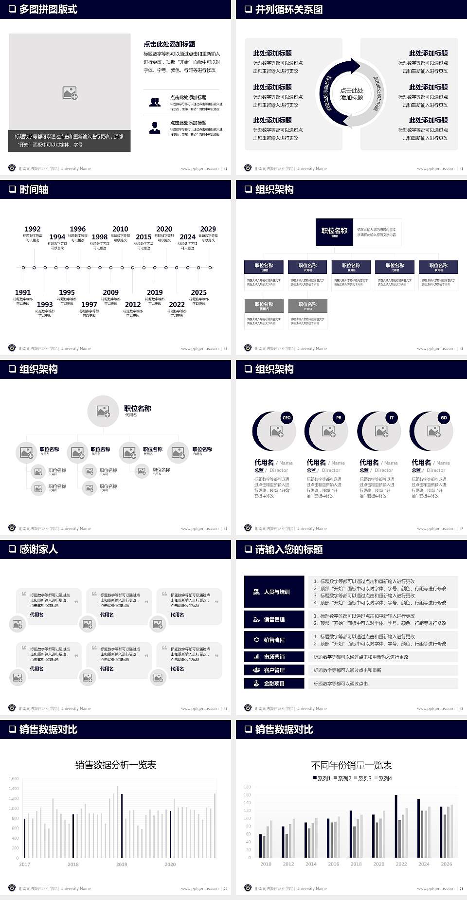 湖南司法警官职业学院PPT模板下载4:3格式幻灯片预览图3