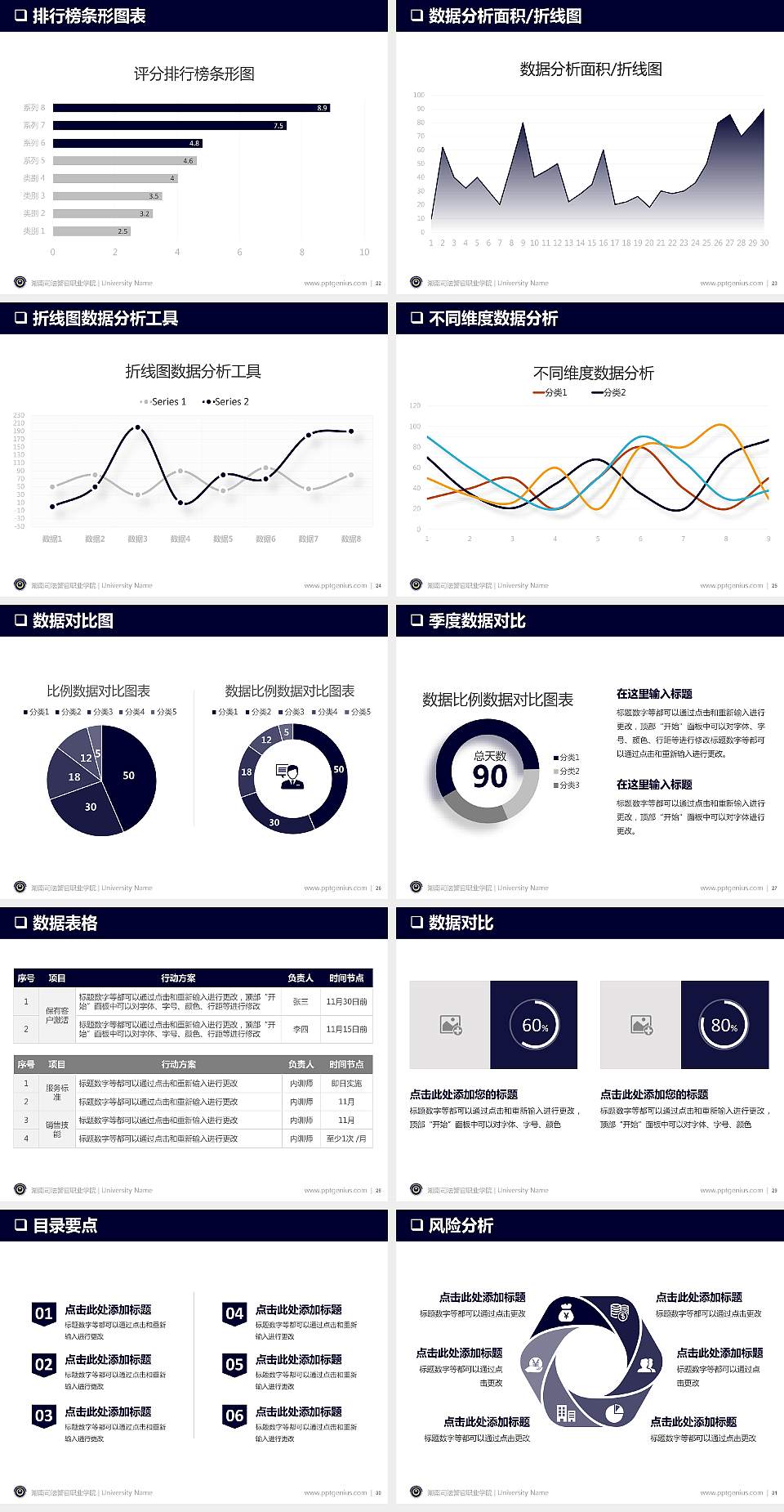 湖南司法警官职业学院PPT模板下载4:3格式幻灯片预览图4
