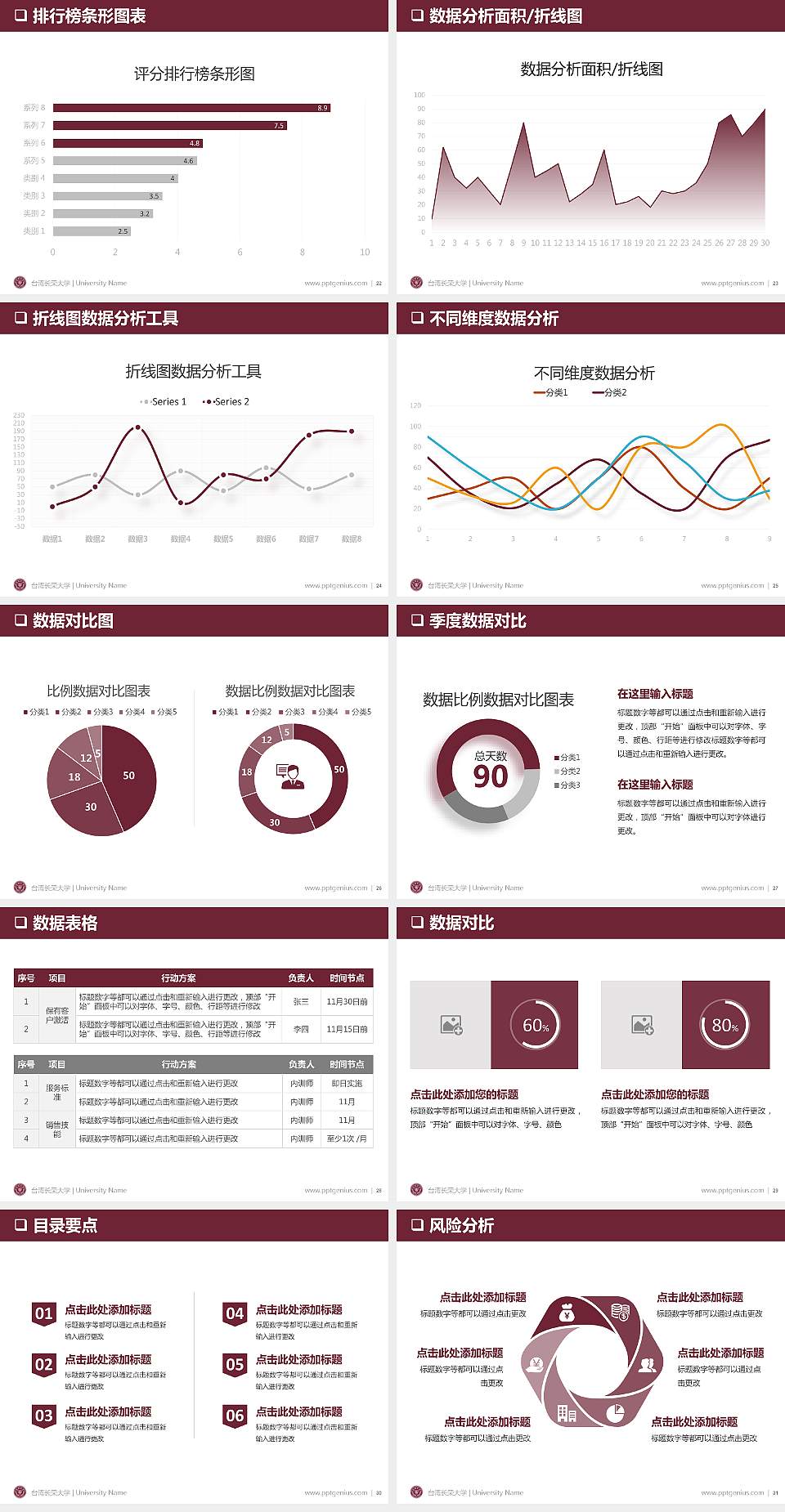 台湾长荣大学PPT模板下载4:3格式幻灯片预览图4