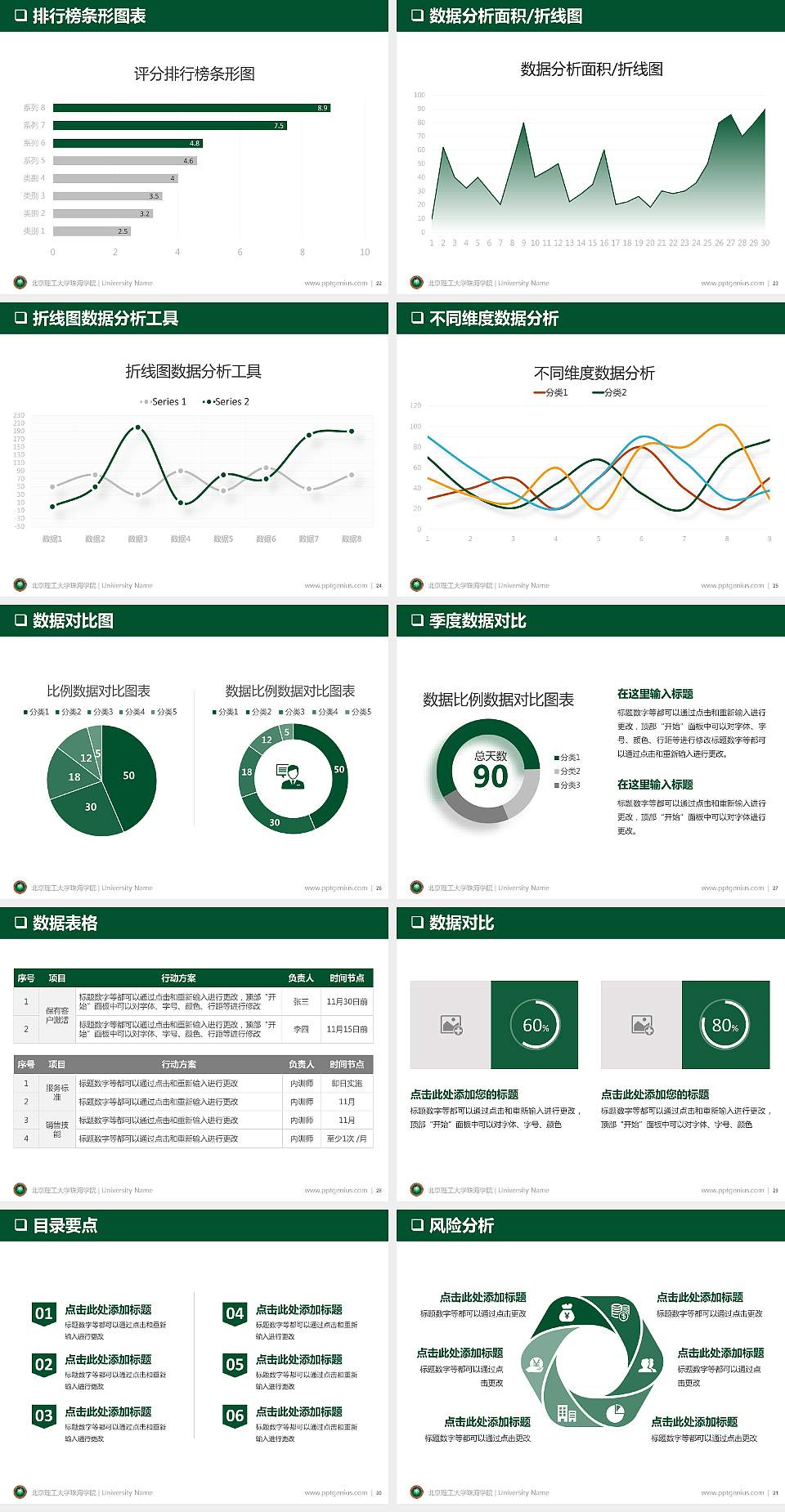 北京理工大学珠海学院PPT模板下载4:3格式幻灯片预览图4