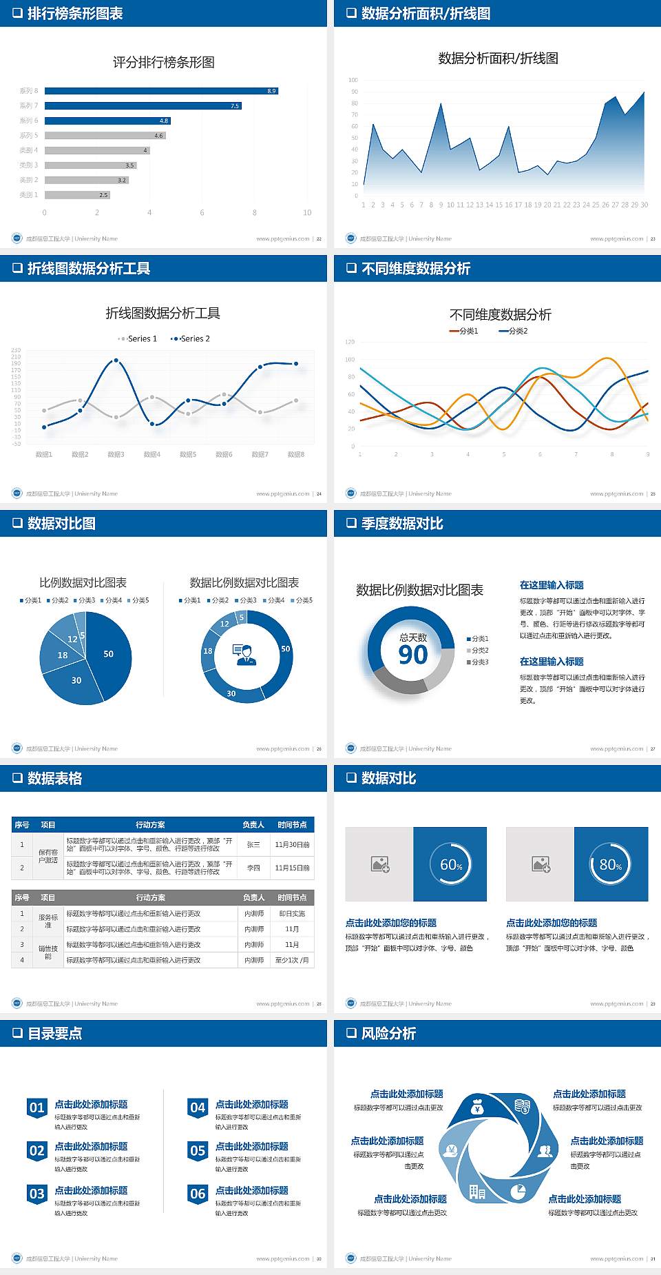 成都信息工程大学PPT模板下载4:3格式幻灯片预览图4