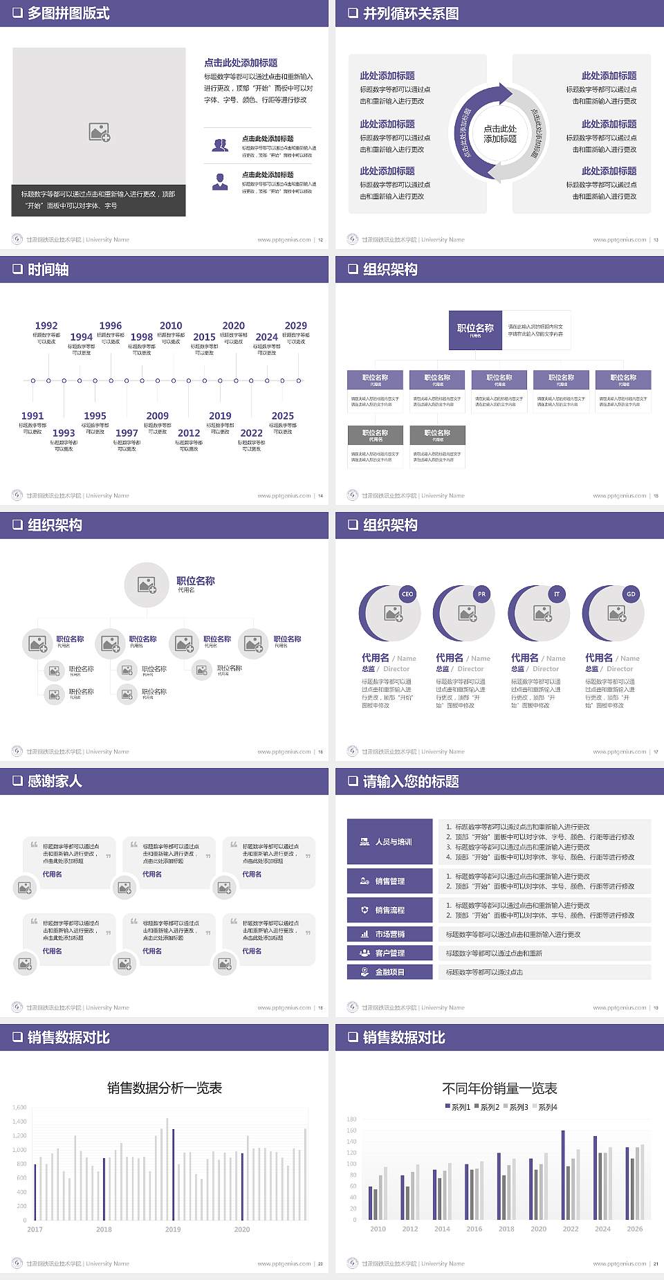 甘肃钢铁职业技术学院PPT模板下载4:3格式幻灯片预览图3