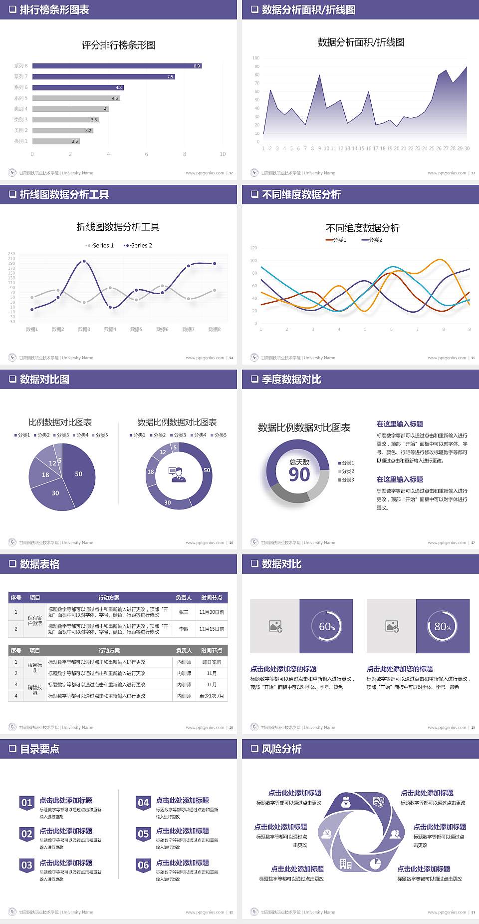 甘肃钢铁职业技术学院PPT模板下载4:3格式幻灯片预览图4