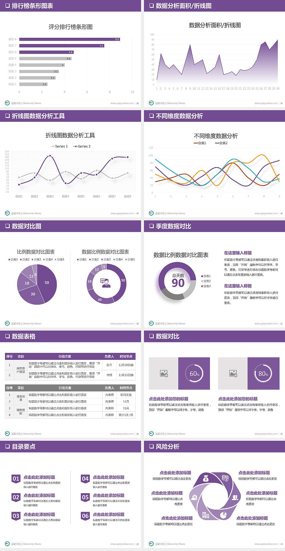 宜春学院PPT模板下载4:3格式幻灯片预览图4
