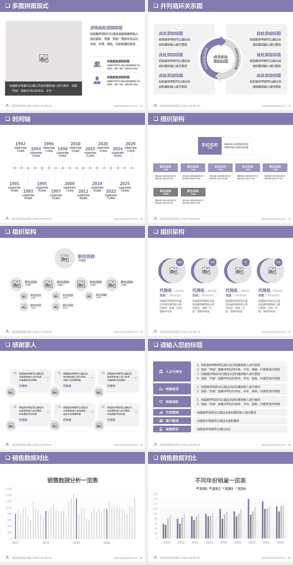 北京经贸职业学院PPT模板下载4:3格式幻灯片预览图3