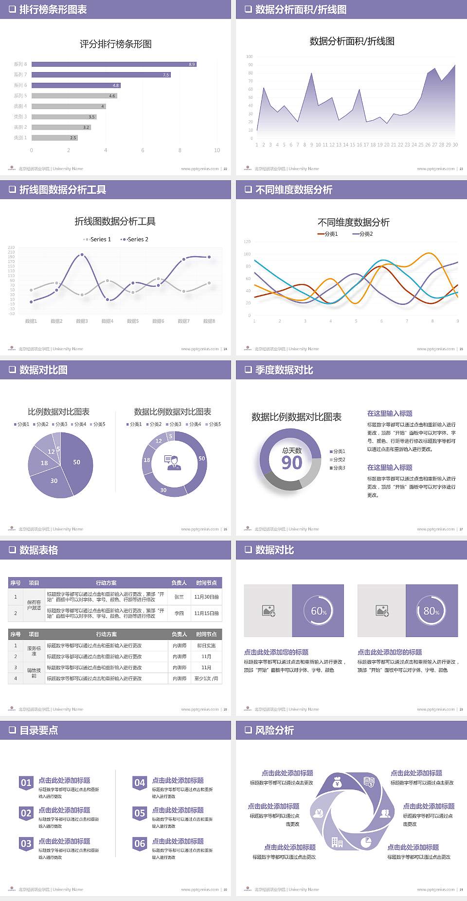 北京经贸职业学院PPT模板下载4:3格式幻灯片预览图4