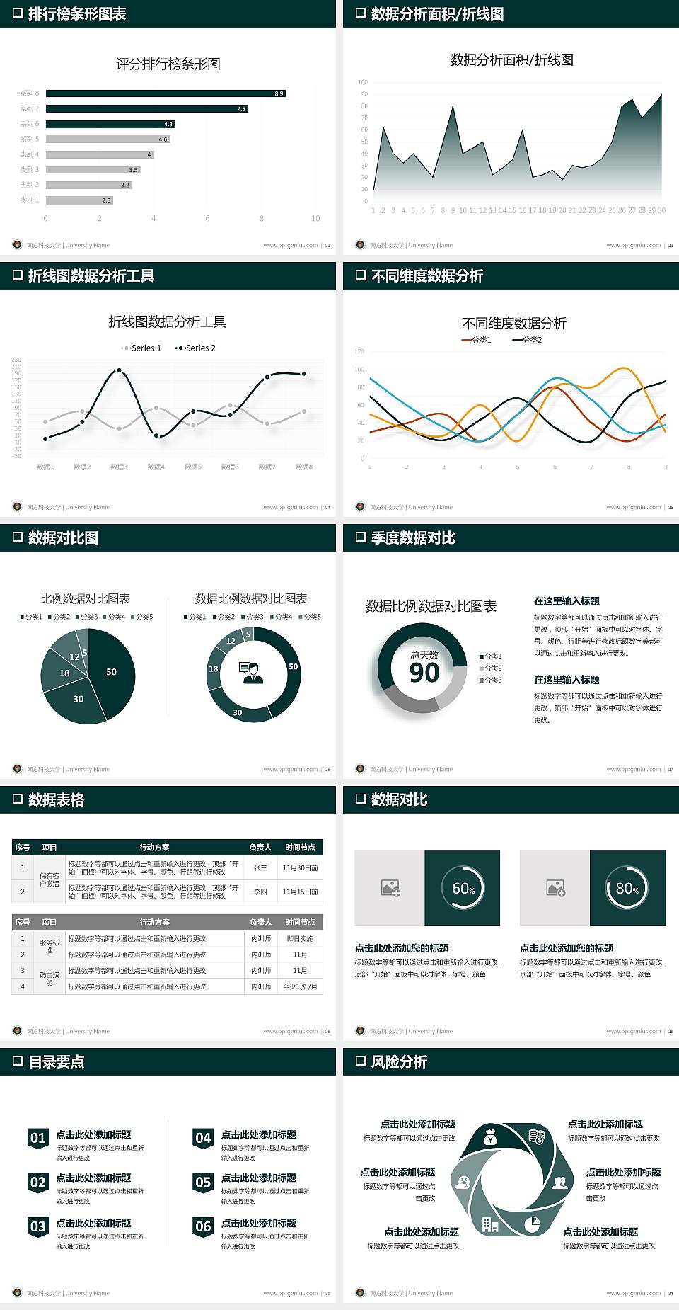 南方科技大学PPT模板下载4:3格式幻灯片预览图4