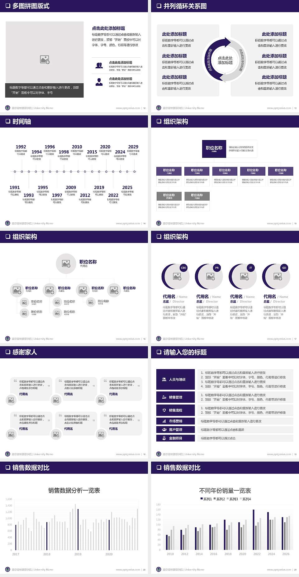 南京森林警察学院PPT模板下载4:3格式幻灯片预览图3