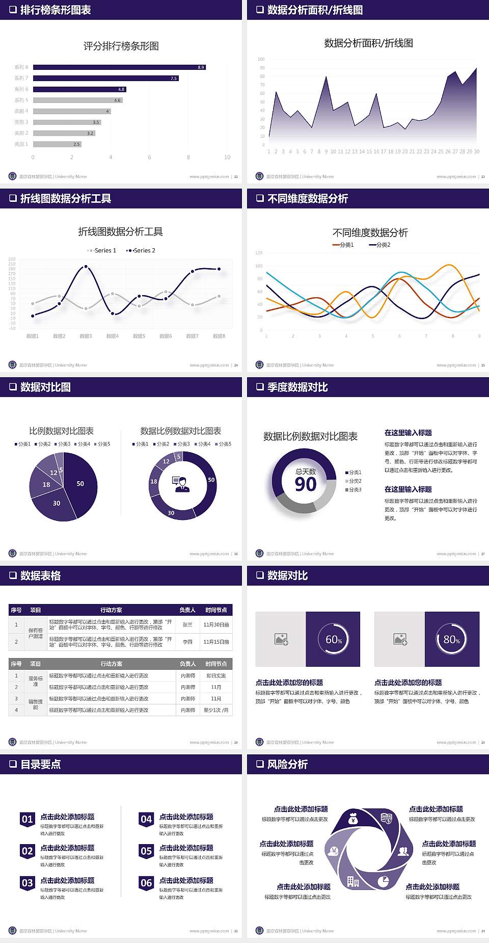 南京森林警察学院PPT模板下载4:3格式幻灯片预览图4