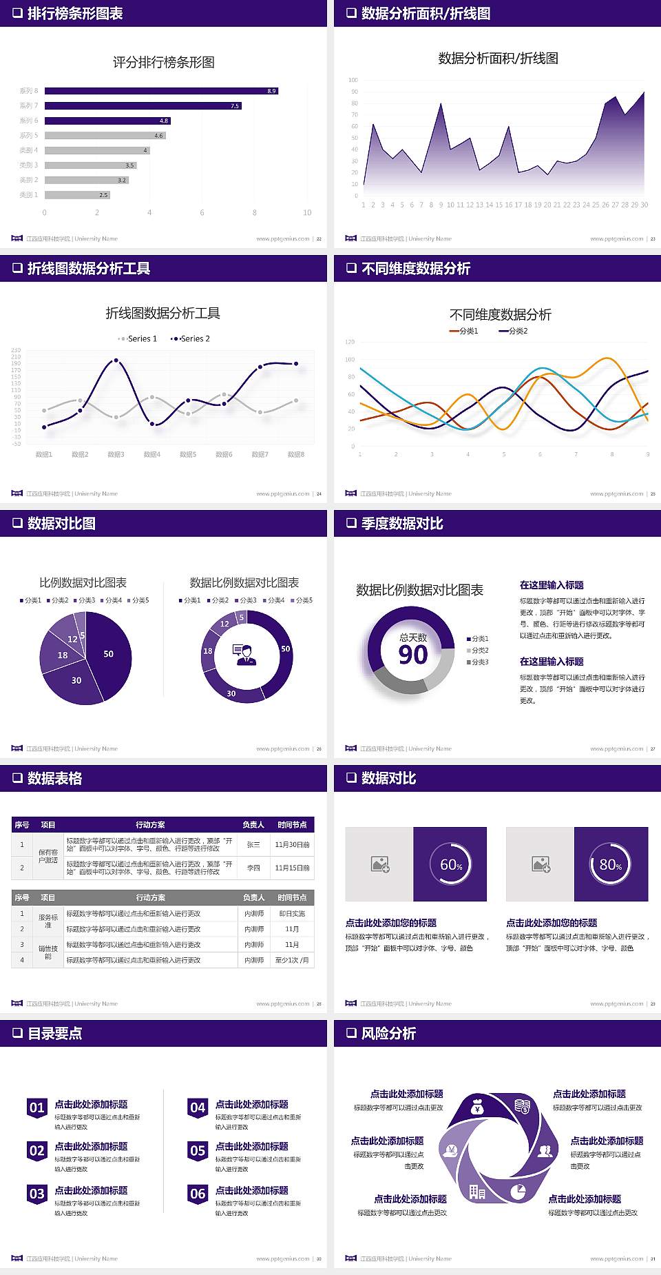 江西应用科技学院PPT模板下载4:3格式幻灯片预览图4