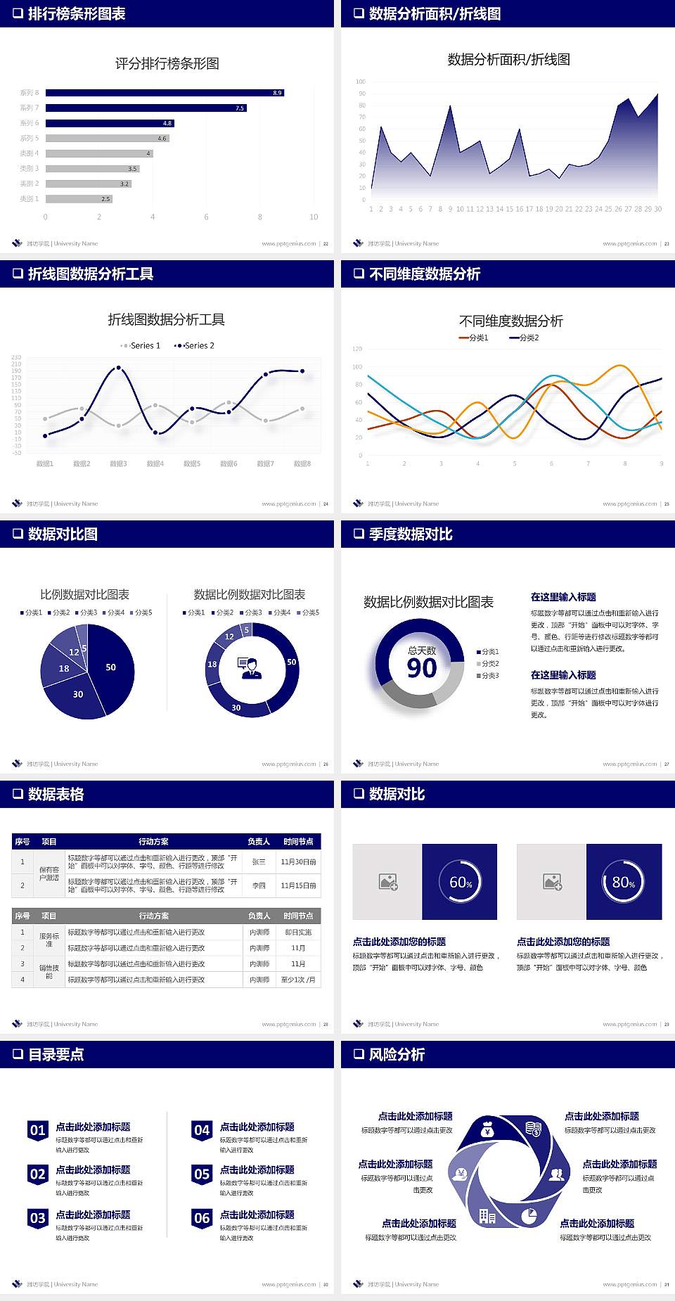 潍坊学院PPT模板下载4:3格式幻灯片预览图4
