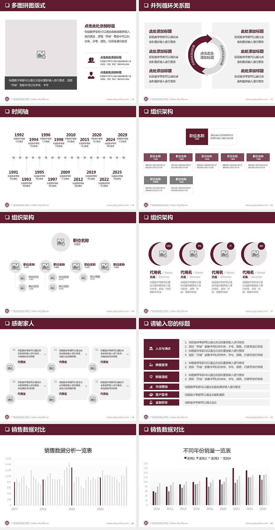 广东财贸职业学院PPT模板下载4:3格式幻灯片预览图3