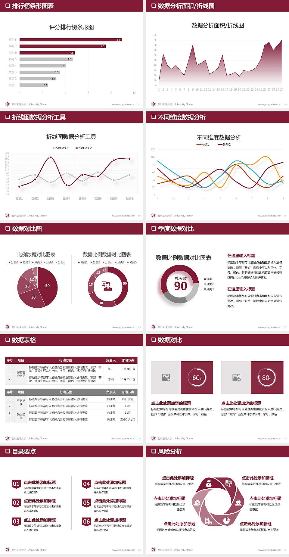 温州医科大学PPT模板下载4:3格式幻灯片预览图4
