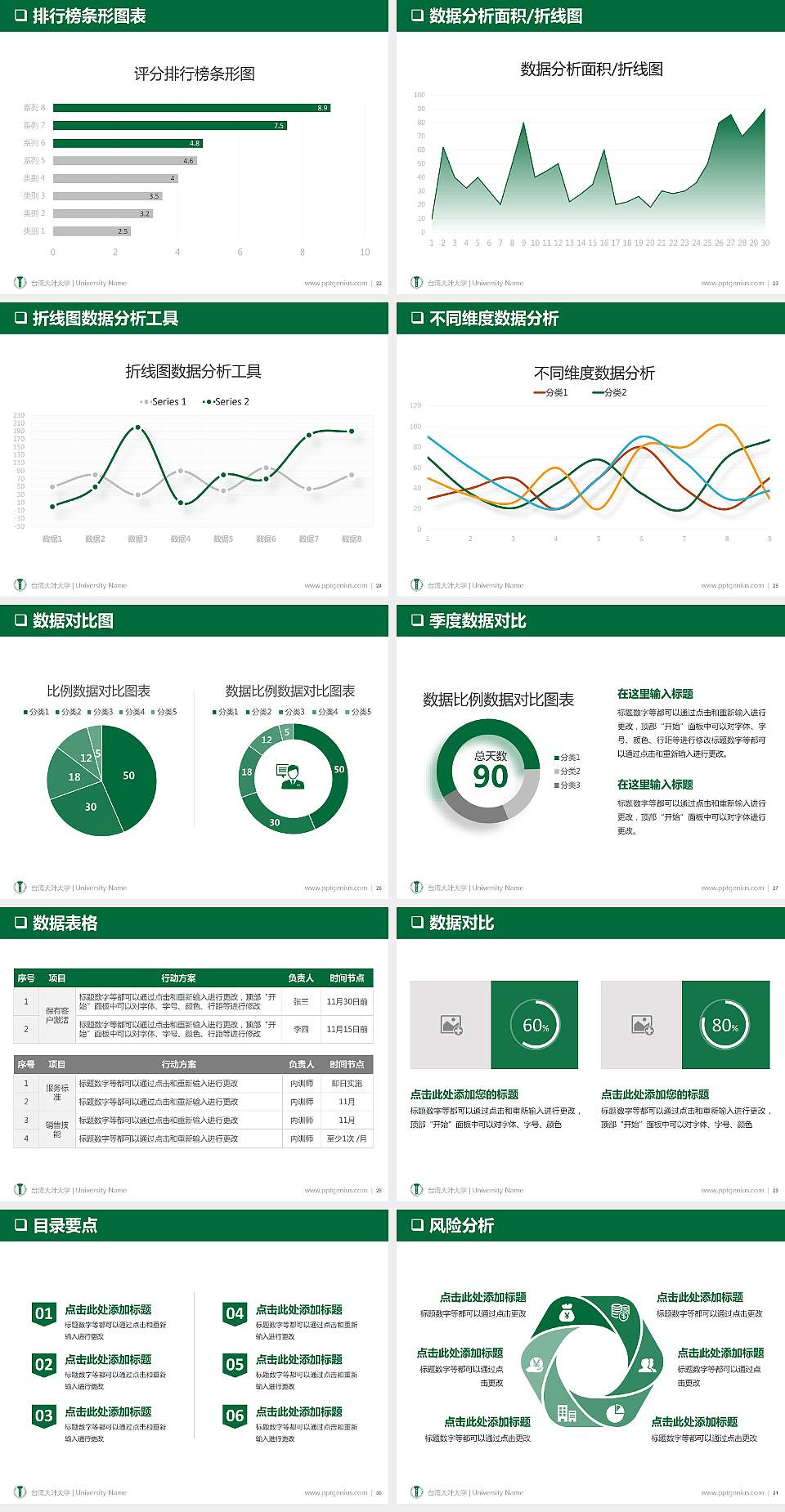 台湾大叶大学PPT模板下载4:3格式幻灯片预览图4
