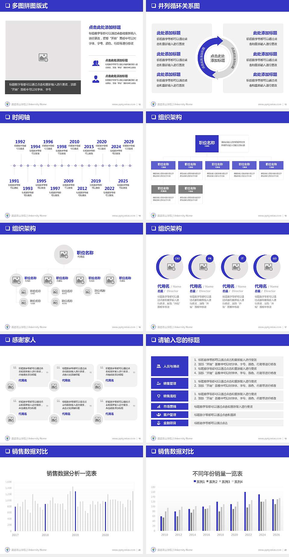 南昌职业学院PPT模板下载4:3格式幻灯片预览图3
