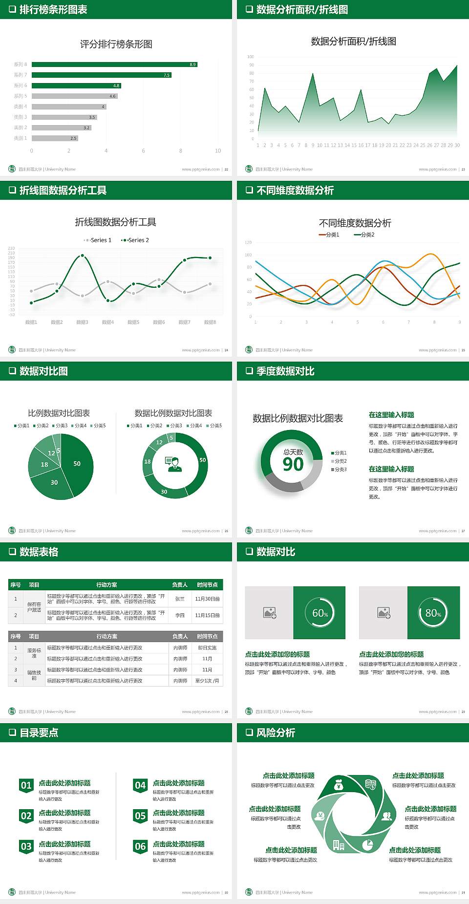 四川师范大学PPT模板下载4:3格式幻灯片预览图4
