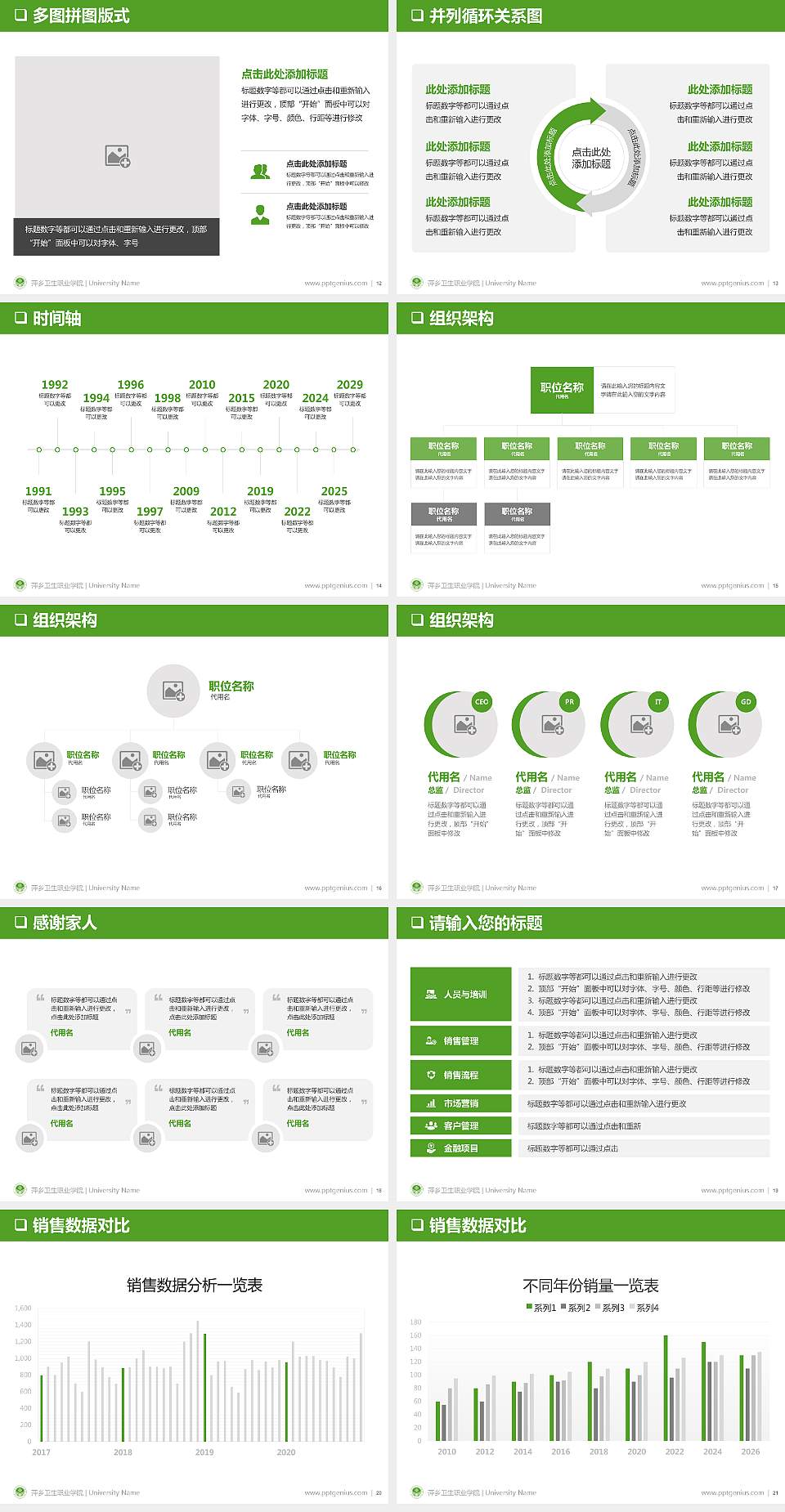 萍乡卫生职业学院PPT模板下载4:3格式幻灯片预览图3