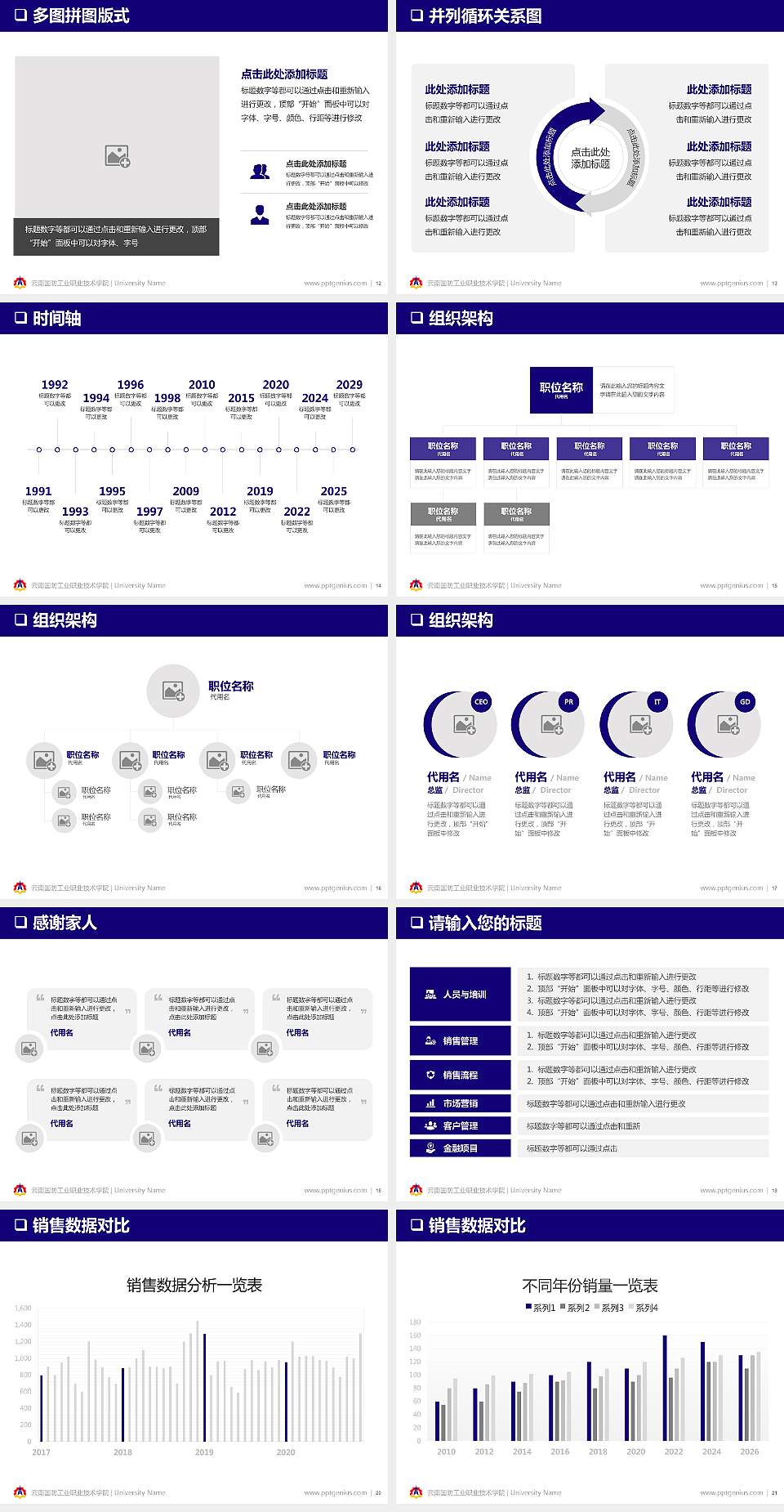 云南国防工业职业技术学院PPT模板下载4:3格式幻灯片预览图3