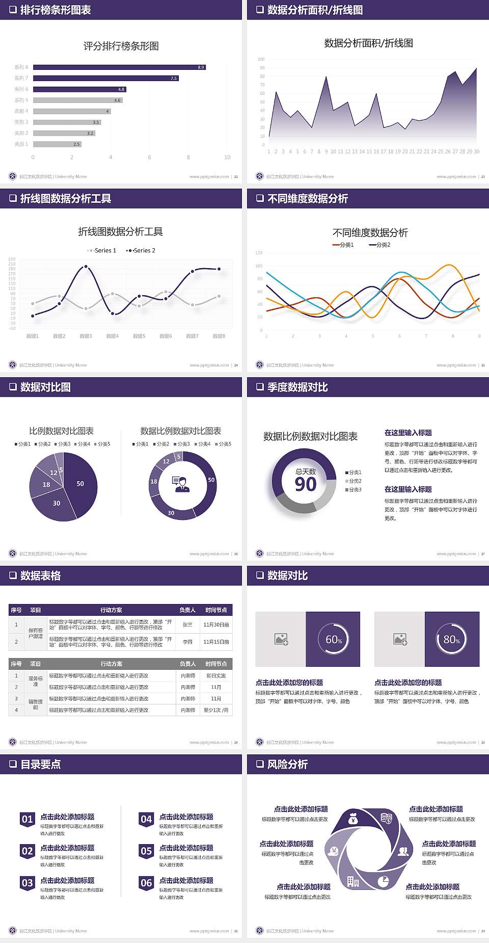 丽江文化旅游学院PPT模板下载4:3格式幻灯片预览图4