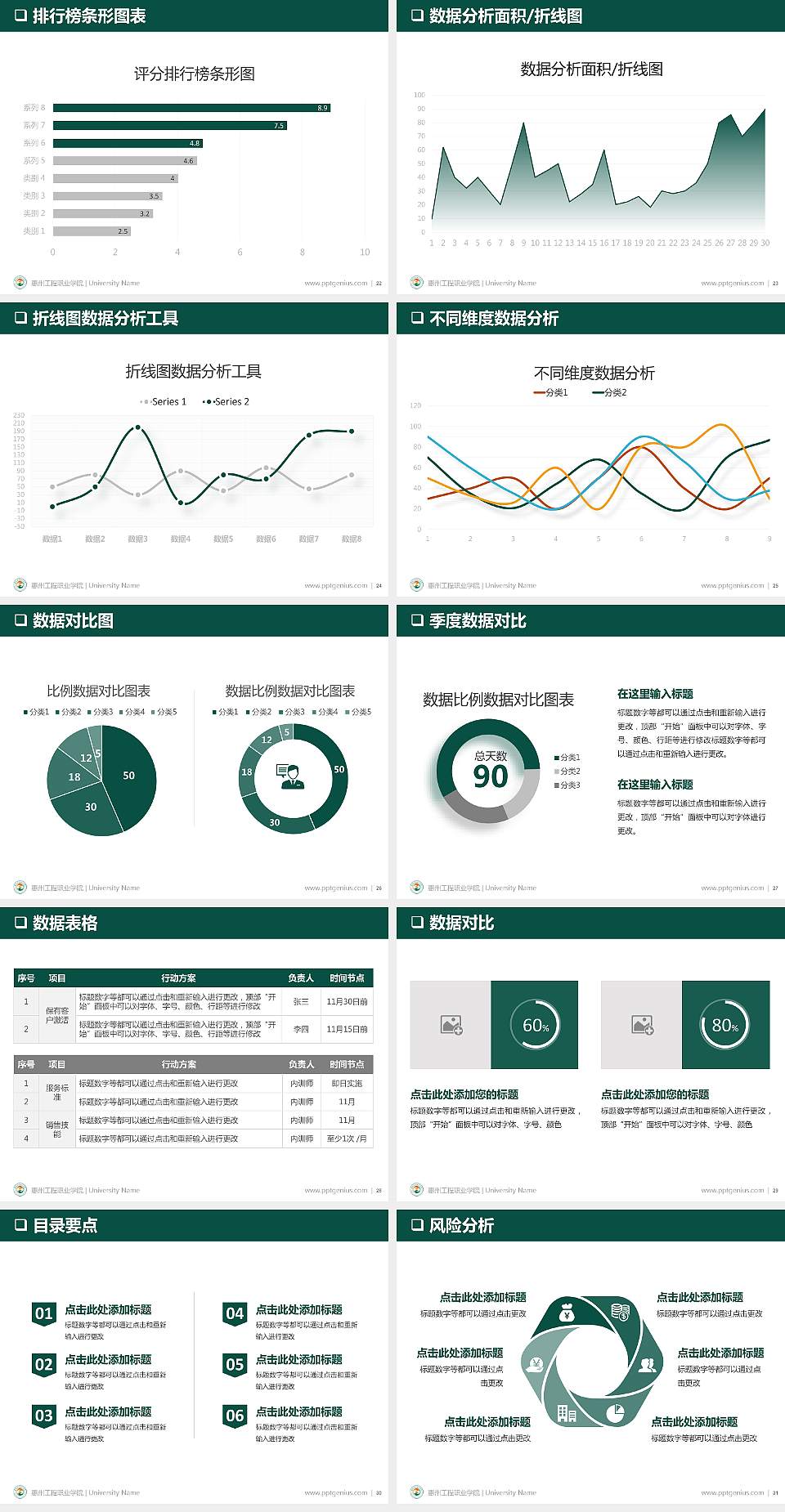 惠州工程职业学院PPT模板下载4:3格式幻灯片预览图4