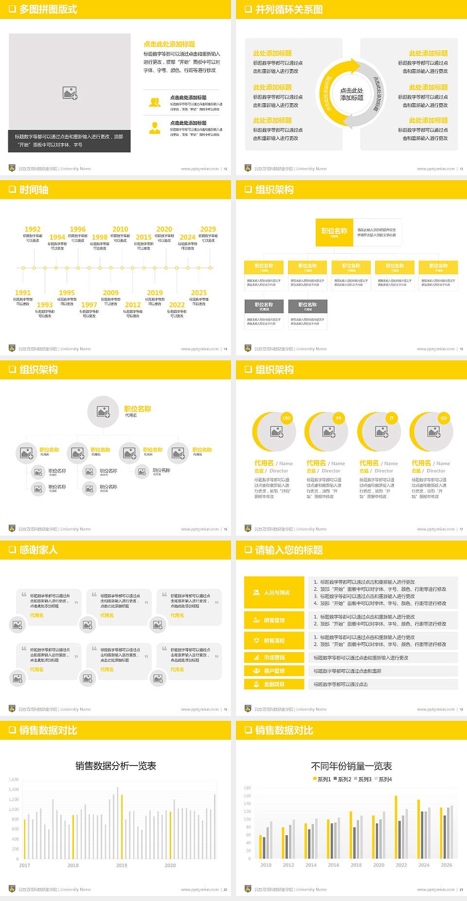 民办万博科技职业学院PPT模板下载4:3格式幻灯片预览图3