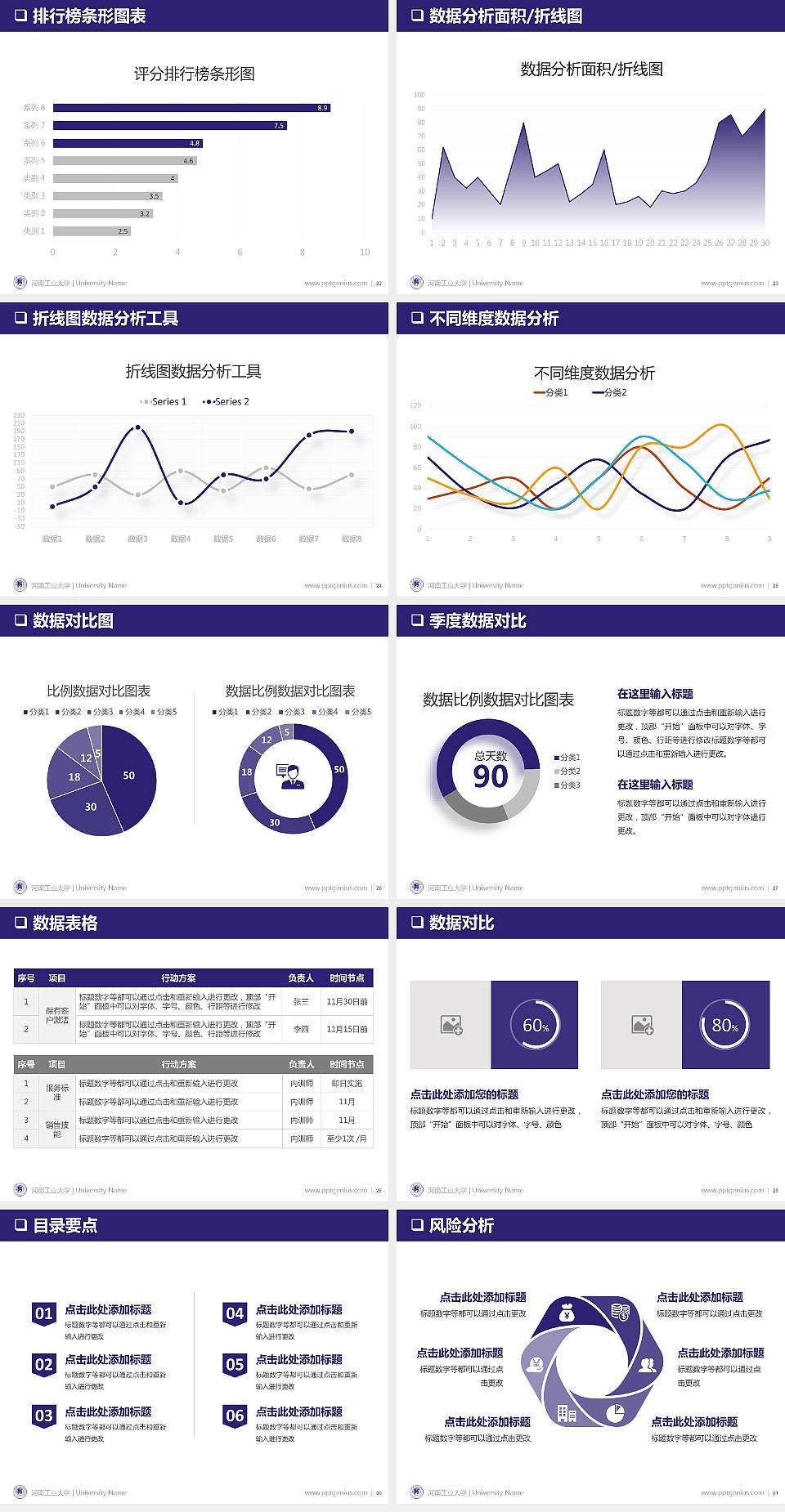 河南工业大学PPT模板下载4:3格式幻灯片预览图4