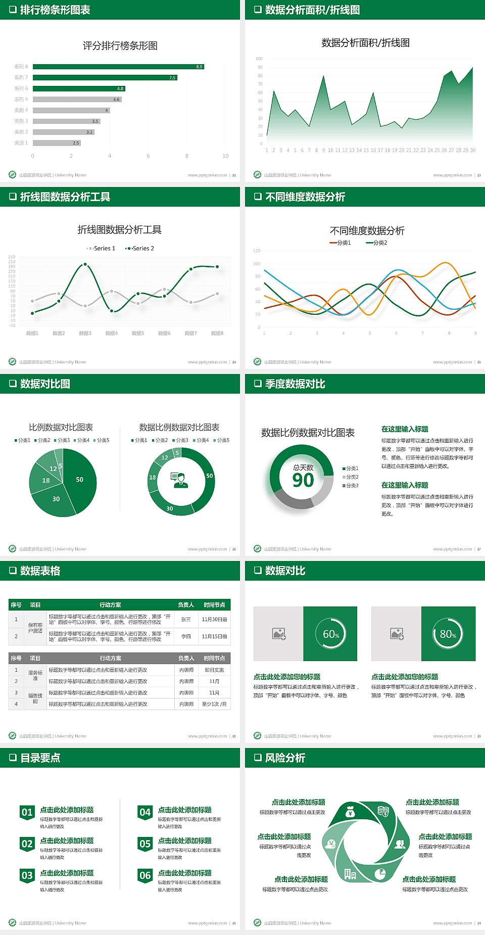 山西旅游职业学院PPT模板下载4:3格式幻灯片预览图4