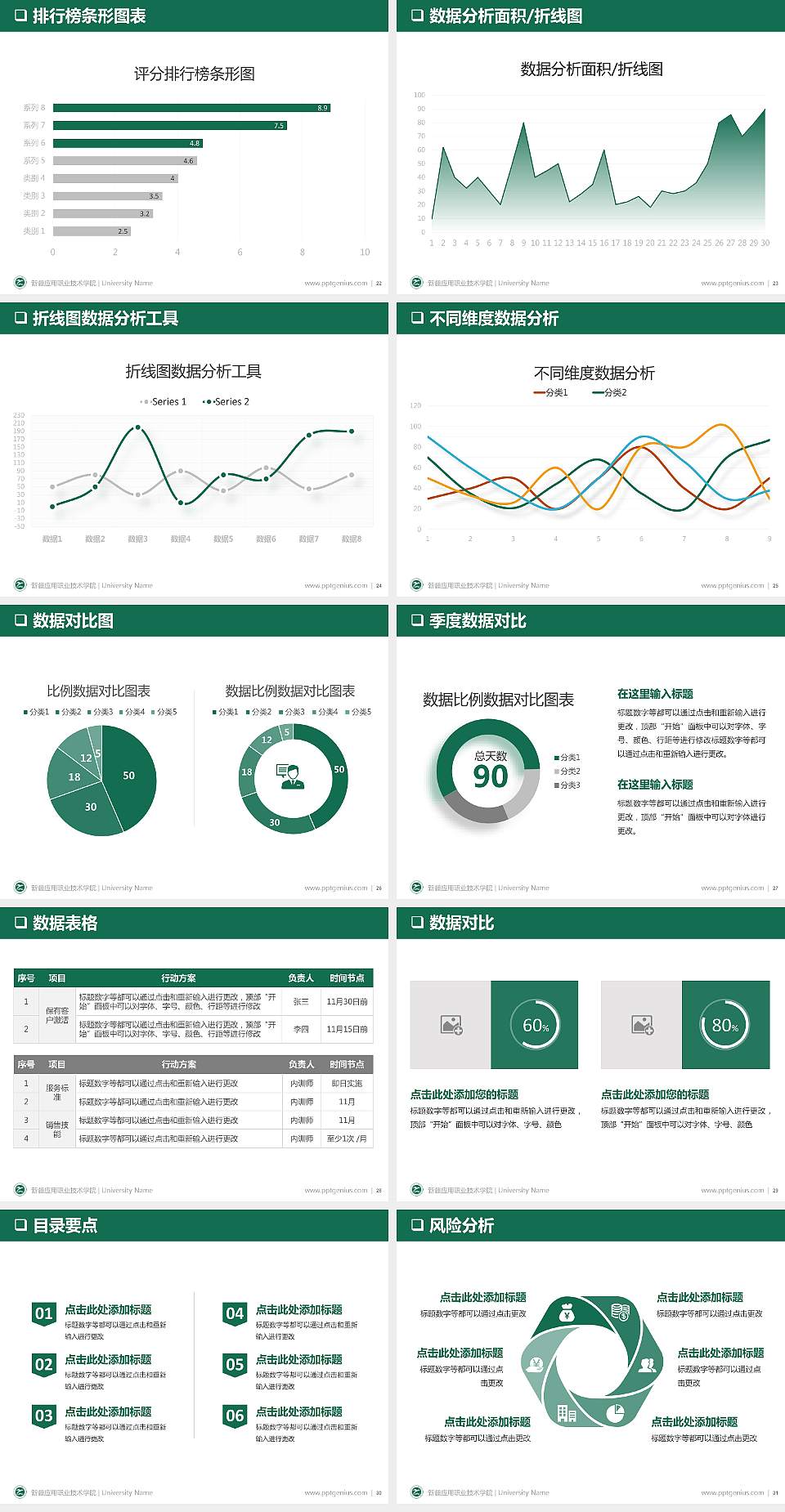 新疆应用职业技术学院PPT模板下载4:3格式幻灯片预览图4