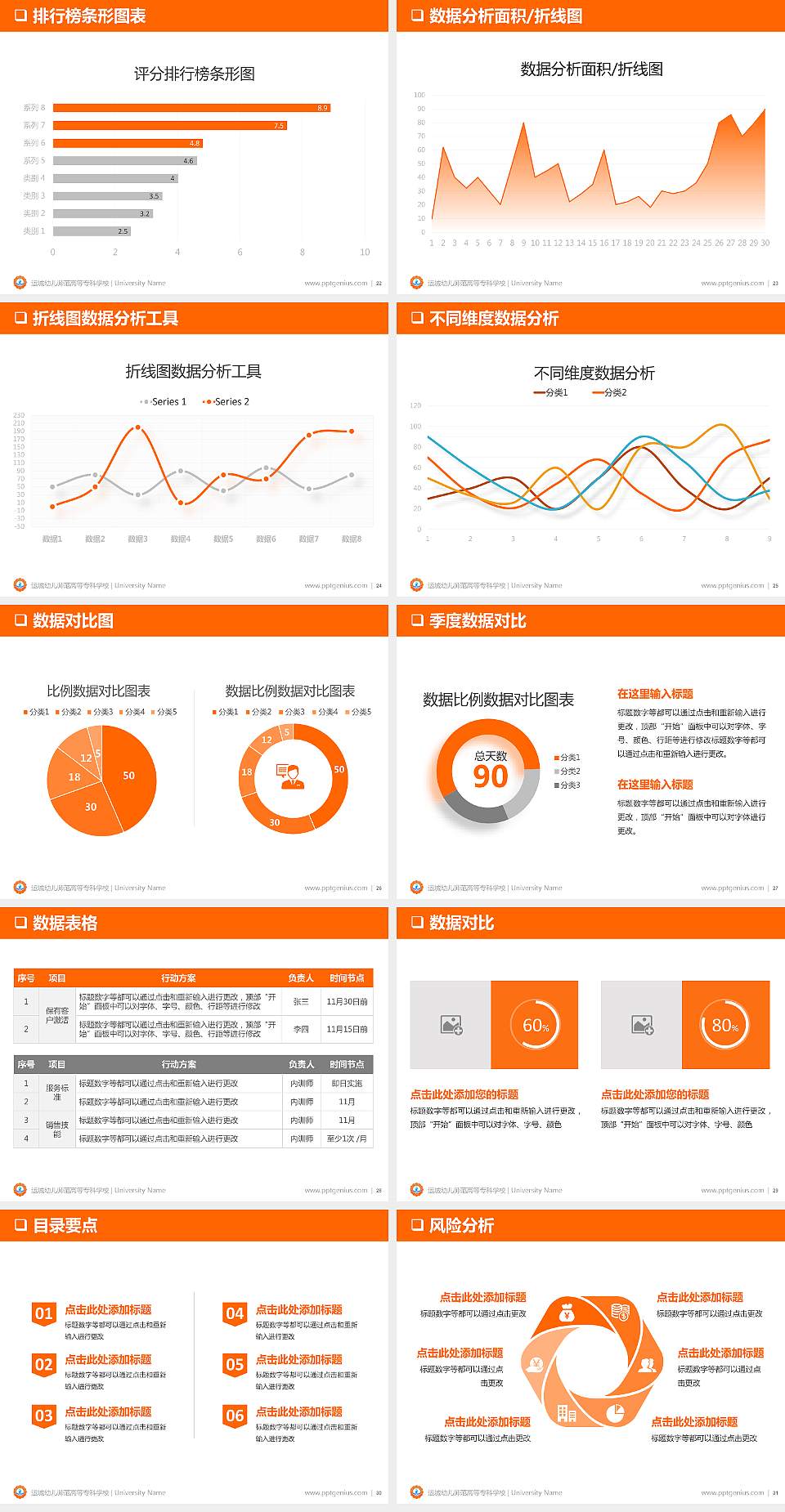 运城幼儿师范高等专科学校PPT模板下载4:3格式幻灯片预览图4