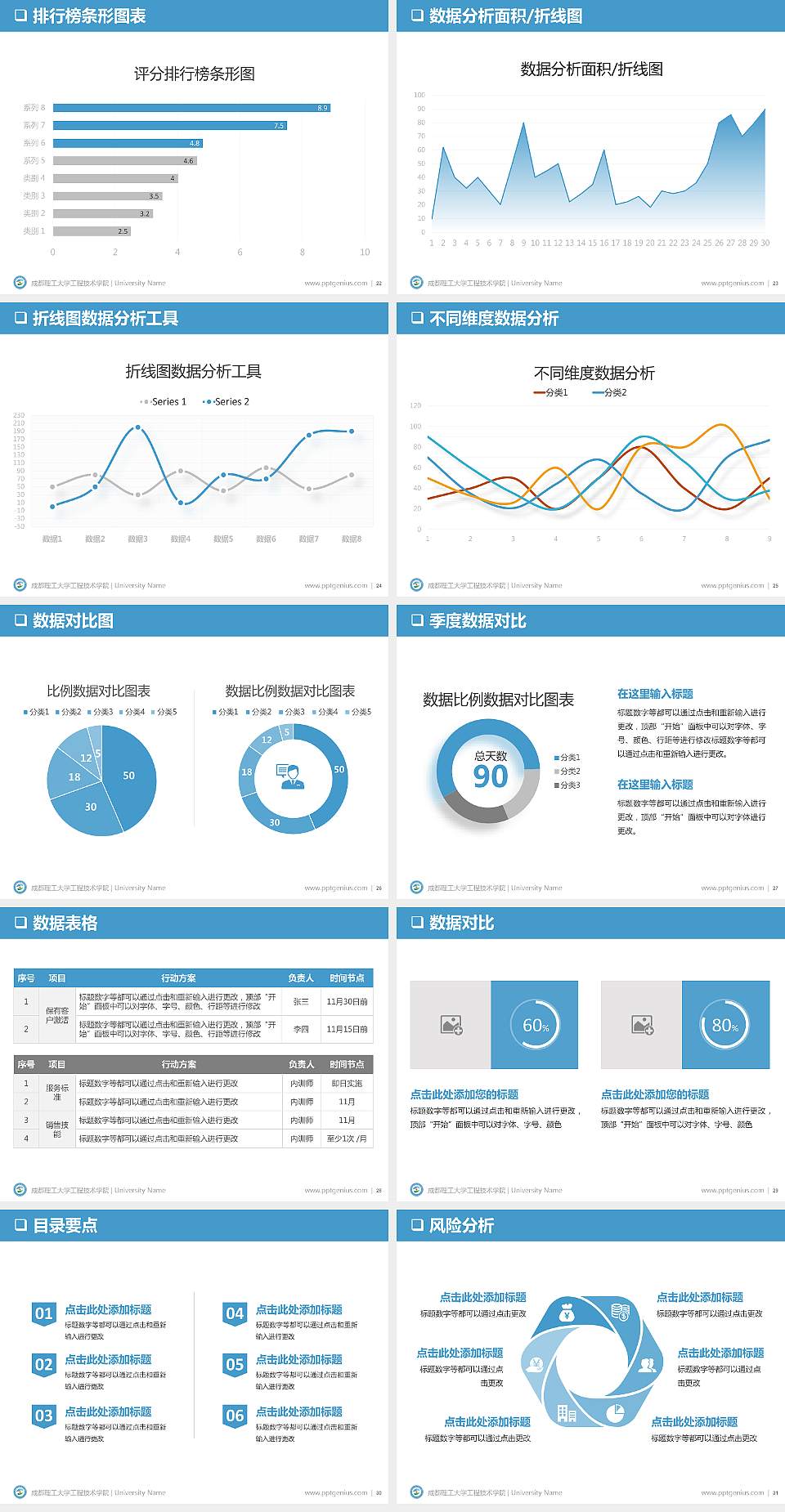 成都理工大学工程技术学院PPT模板下载4:3格式幻灯片预览图4