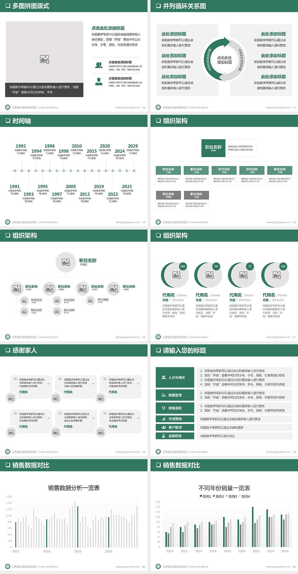 江苏城乡建设职业学院PPT模板下载4:3格式幻灯片预览图3