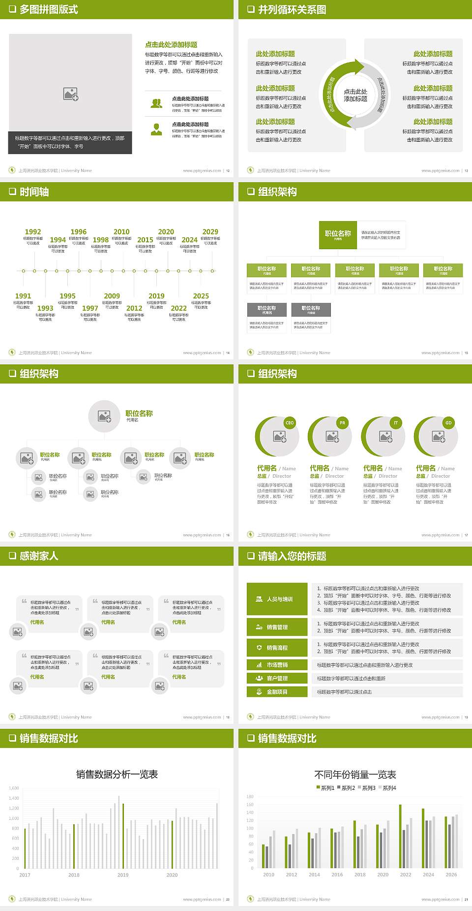 上海济光职业技术学院PPT模板下载4:3格式幻灯片预览图3