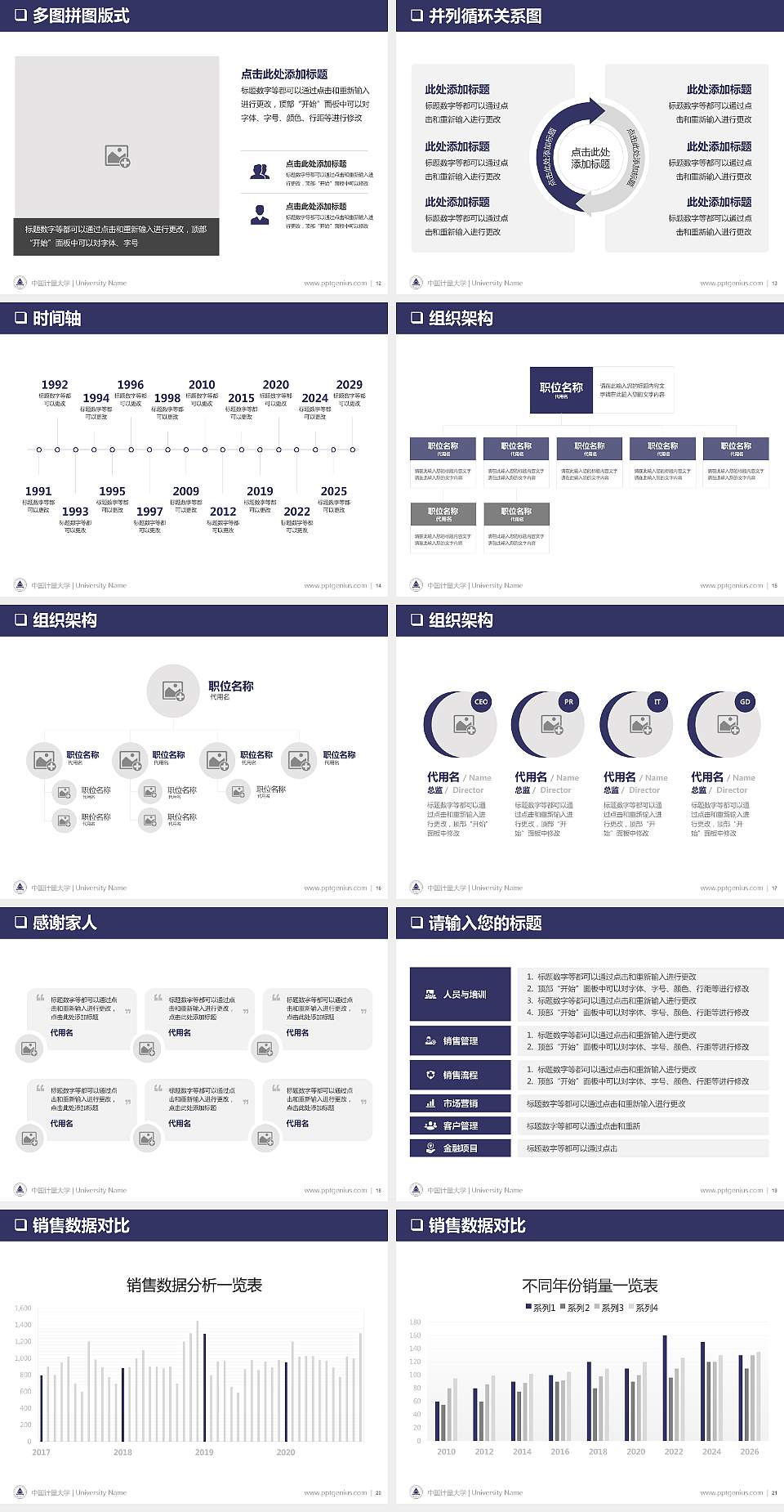 中国计量大学PPT模板下载4:3格式幻灯片预览图3