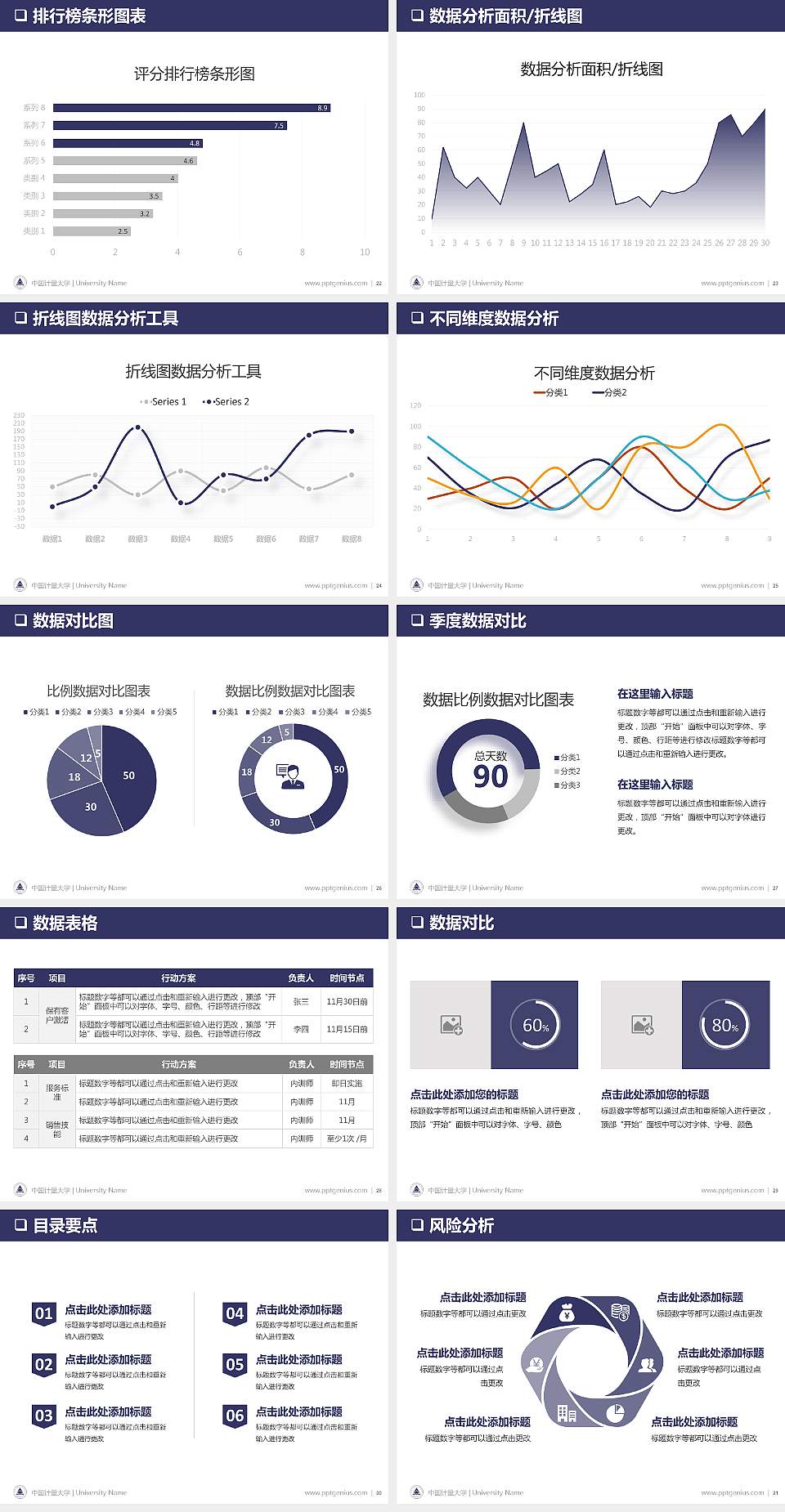 中国计量大学PPT模板下载4:3格式幻灯片预览图4
