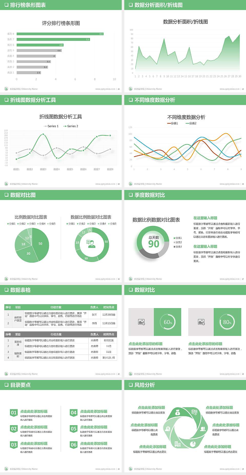 长治医学院PPT模板下载4:3格式幻灯片预览图4