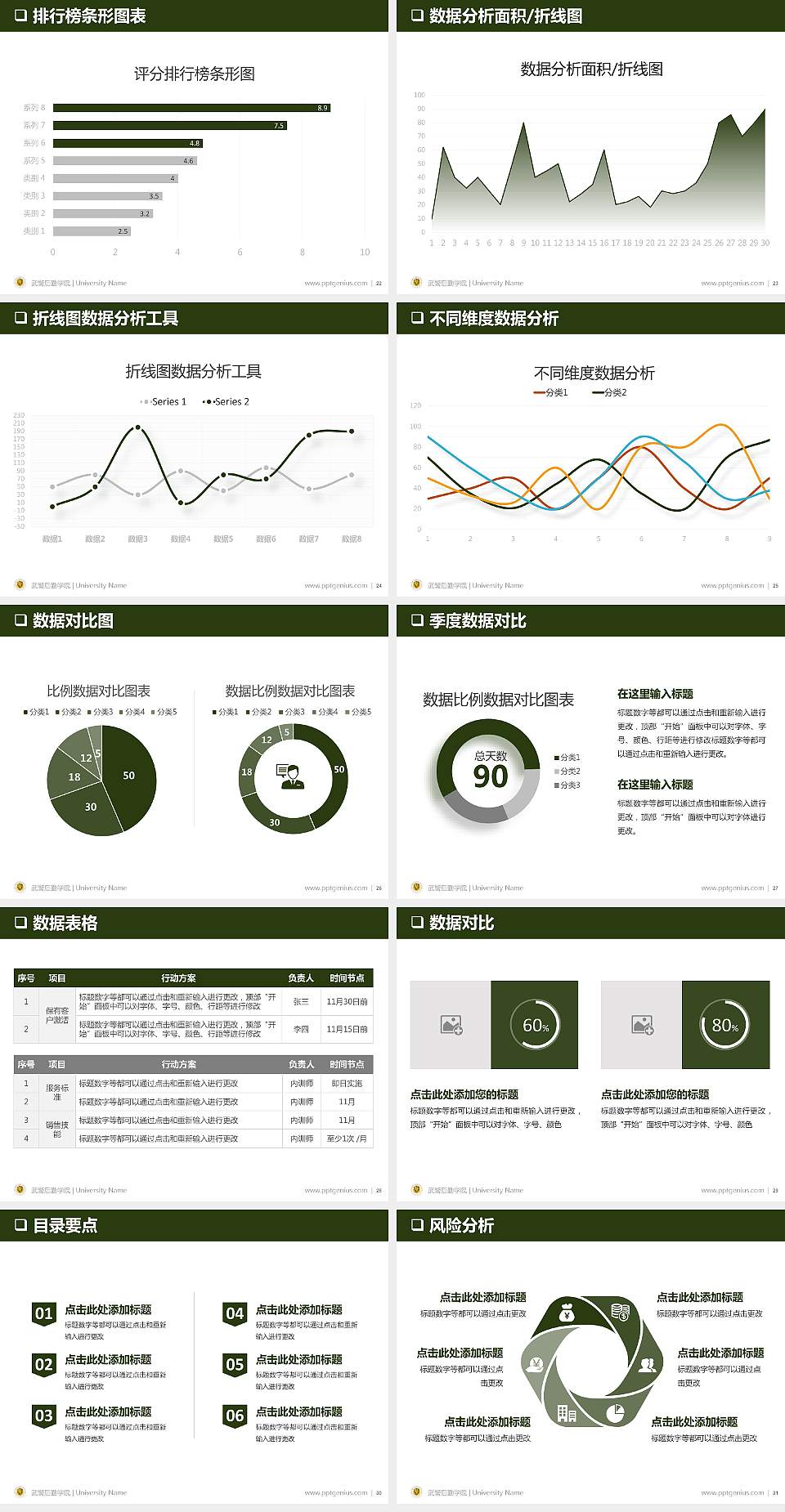 武警后勤学院PPT模板下载4:3格式幻灯片预览图4
