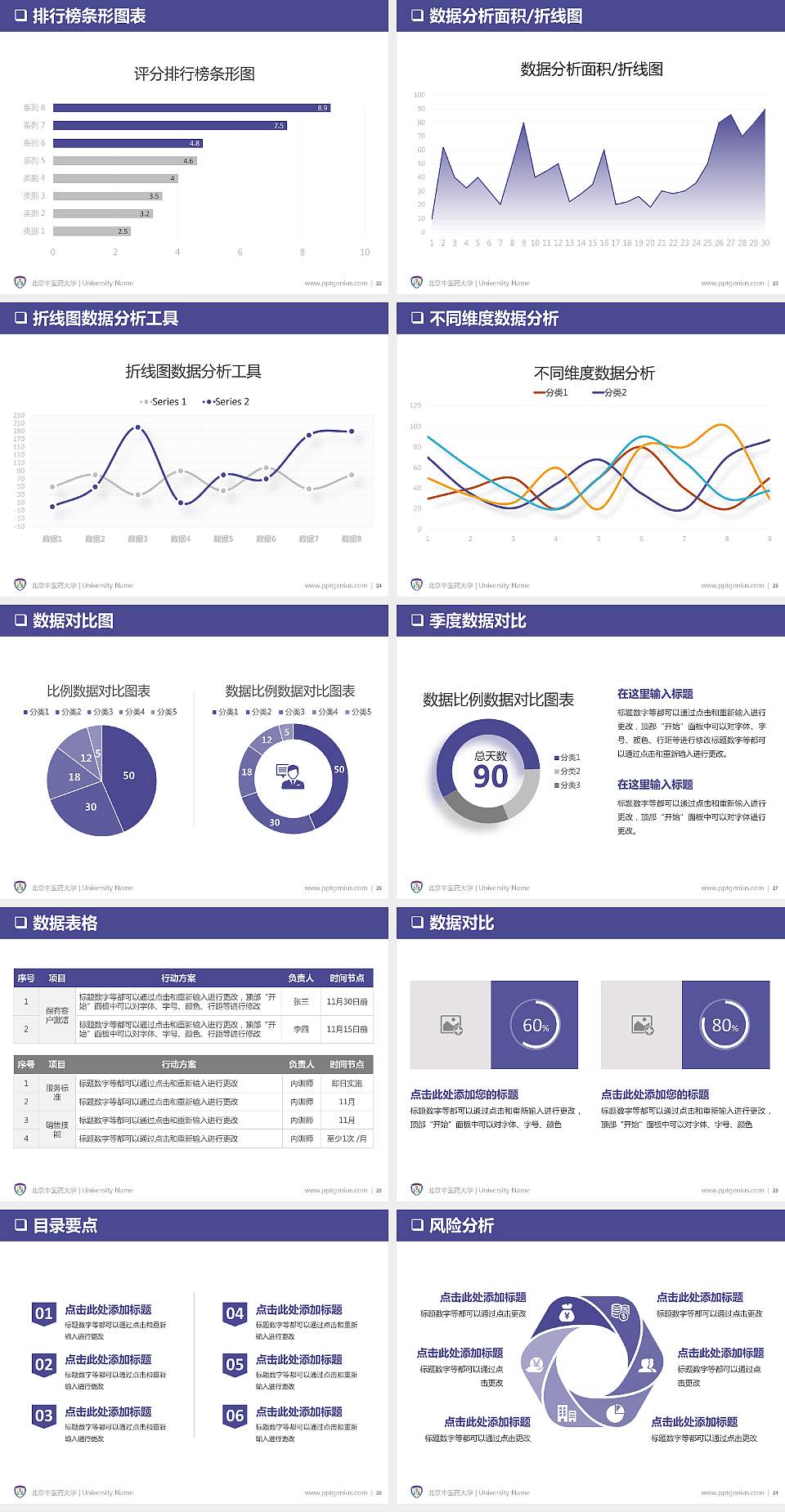北京中医药大学PPT模板下载4:3格式幻灯片预览图4