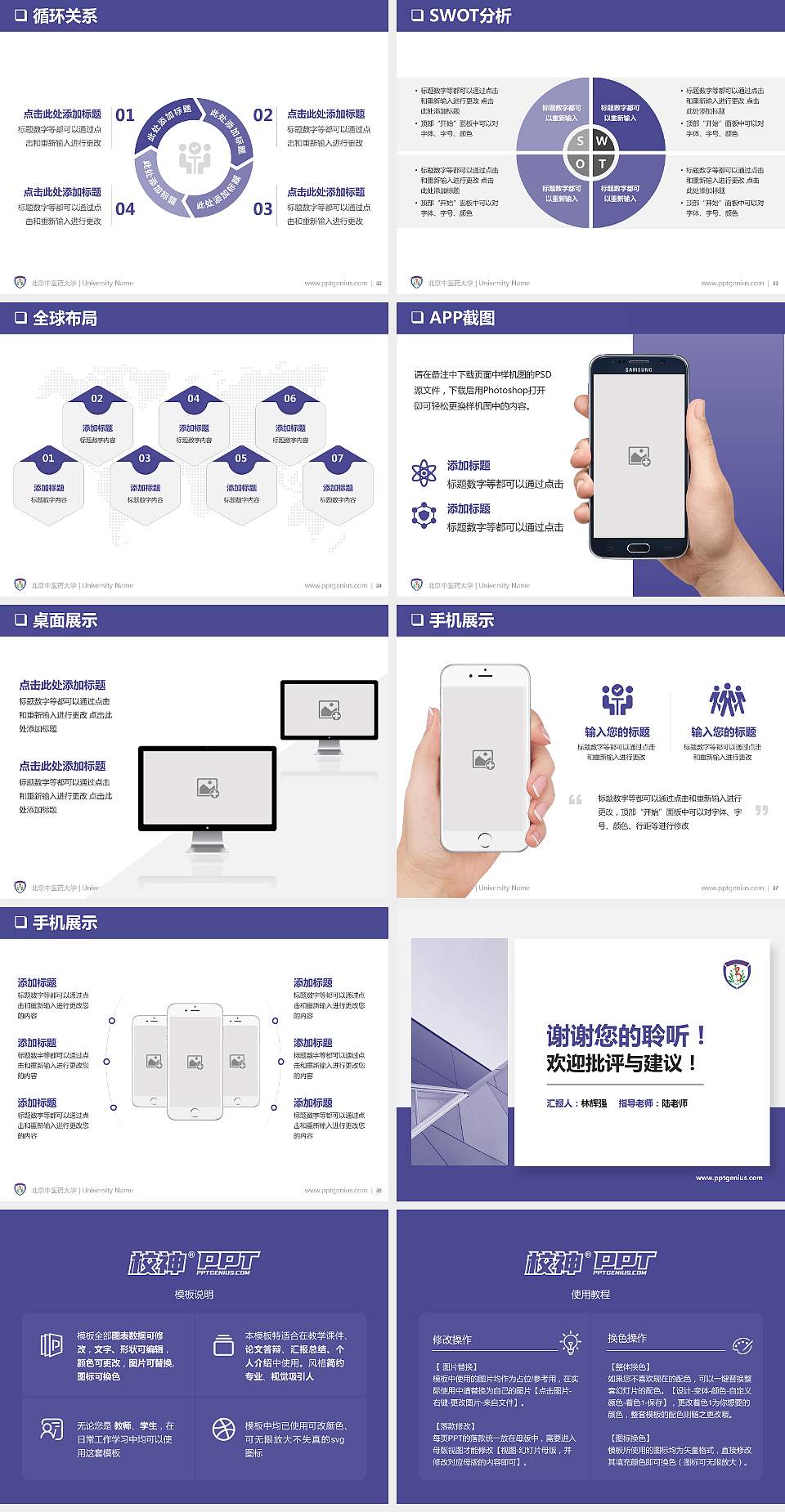 北京中医药大学PPT模板下载4:3格式幻灯片预览图5