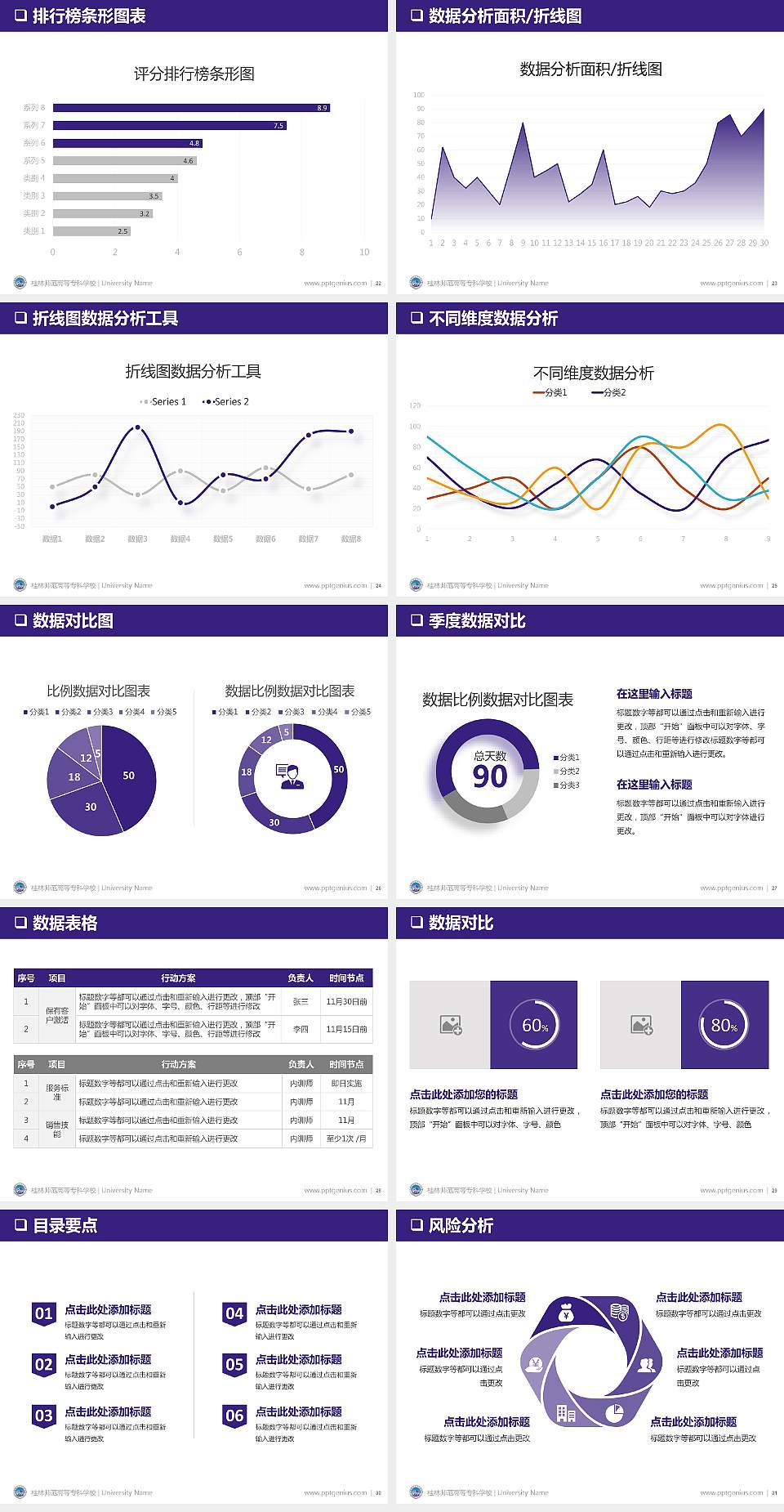 桂林师范高等专科学校PPT模板下载4:3格式幻灯片预览图4