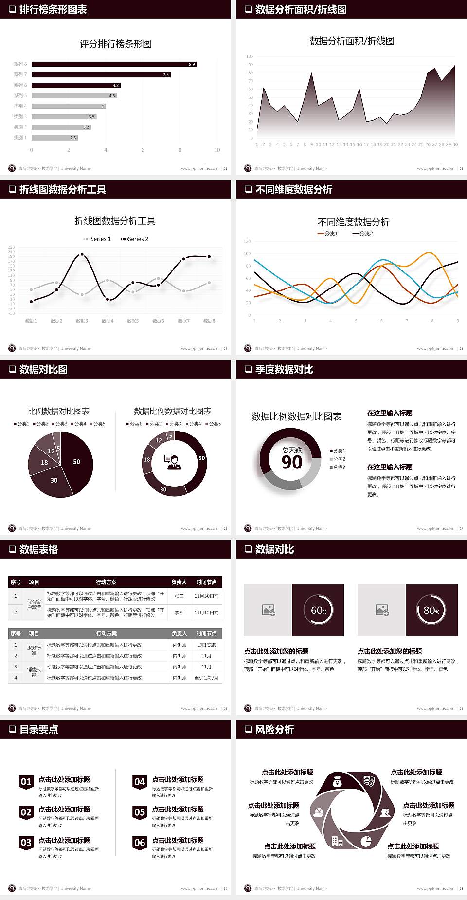 青海高等职业技术学院PPT模板下载4:3格式幻灯片预览图4