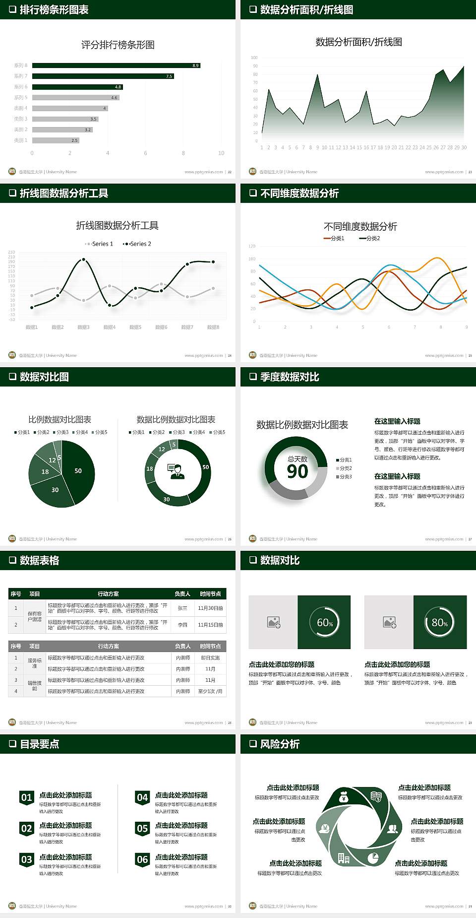 香港恒生大学PPT模板下载4:3格式幻灯片预览图4