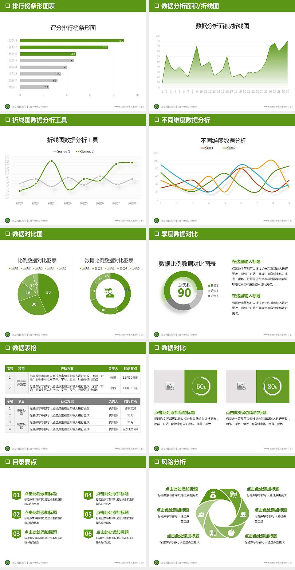 西安科技大学PPT模板下载4:3格式幻灯片预览图4
