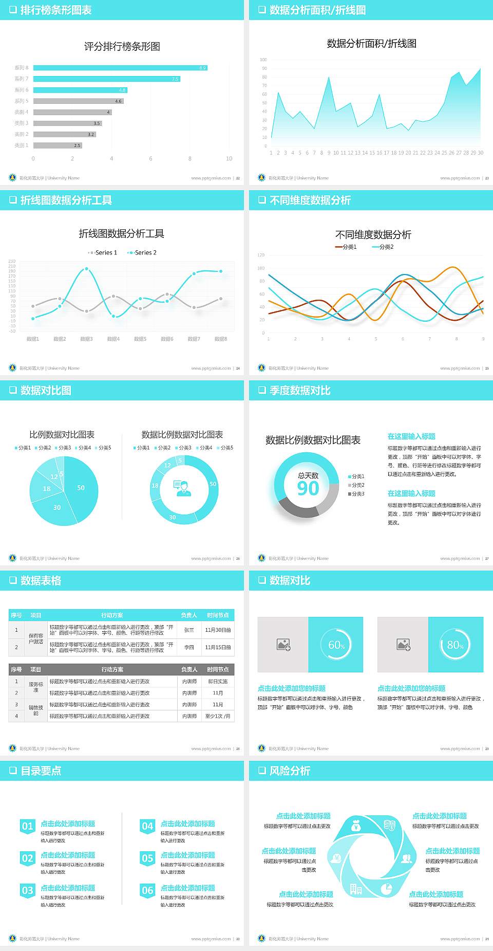 彰化师范大学PPT模板下载4:3格式幻灯片预览图4