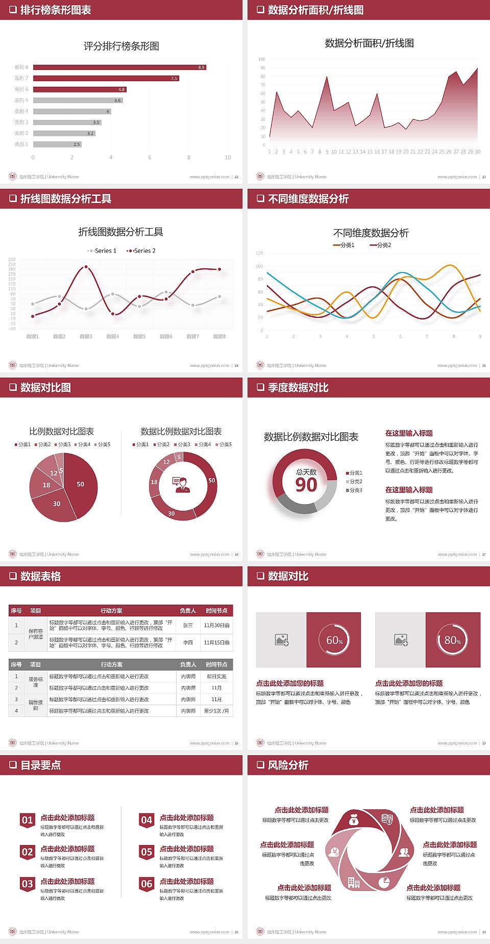 福州理工学院PPT模板下载4:3格式幻灯片预览图4