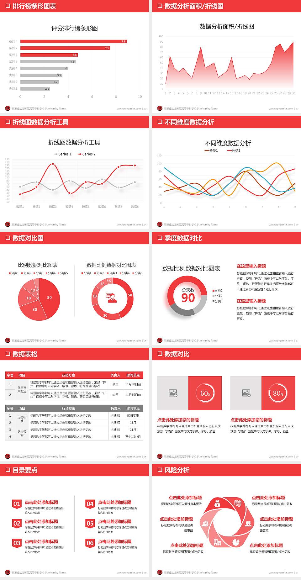 石家庄幼儿师范高等专科学校PPT模板下载4:3格式幻灯片预览图4