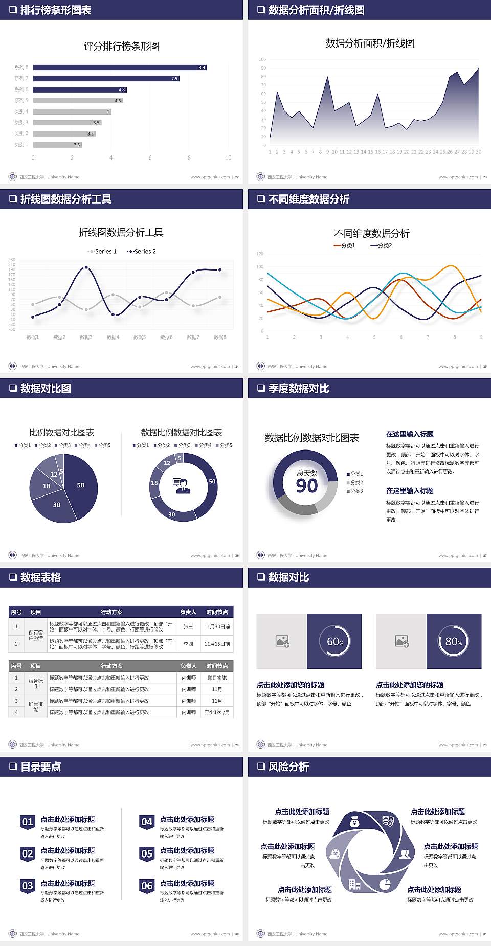 西安工程大学PPT模板下载4:3格式幻灯片预览图4