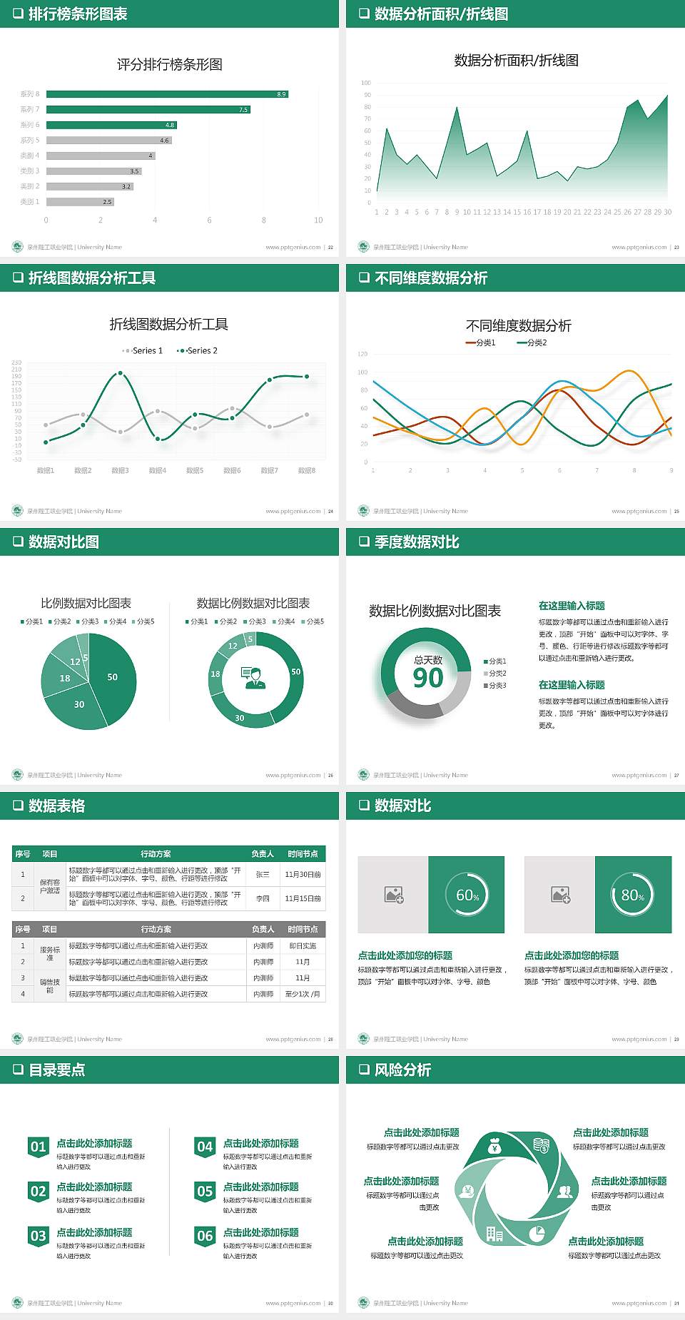 泉州理工职业学院PPT模板下载4:3格式幻灯片预览图4