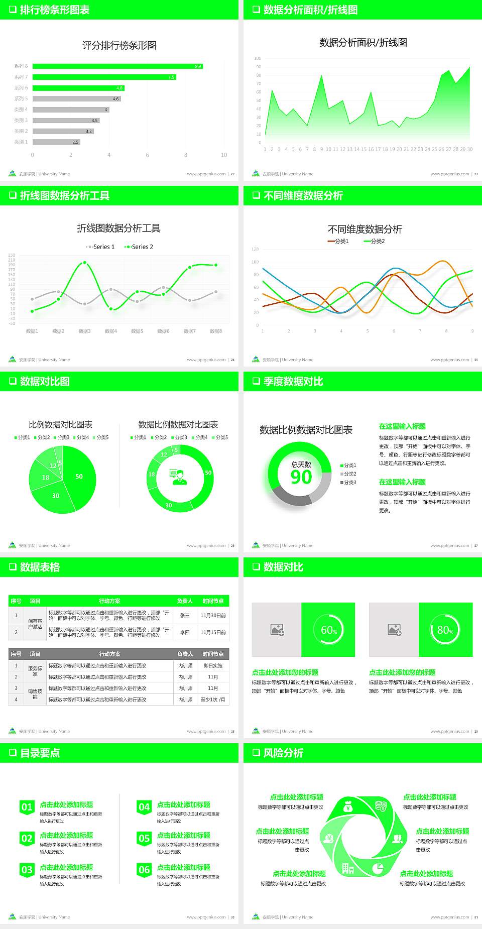 安顺学院PPT模板下载4:3格式幻灯片预览图4